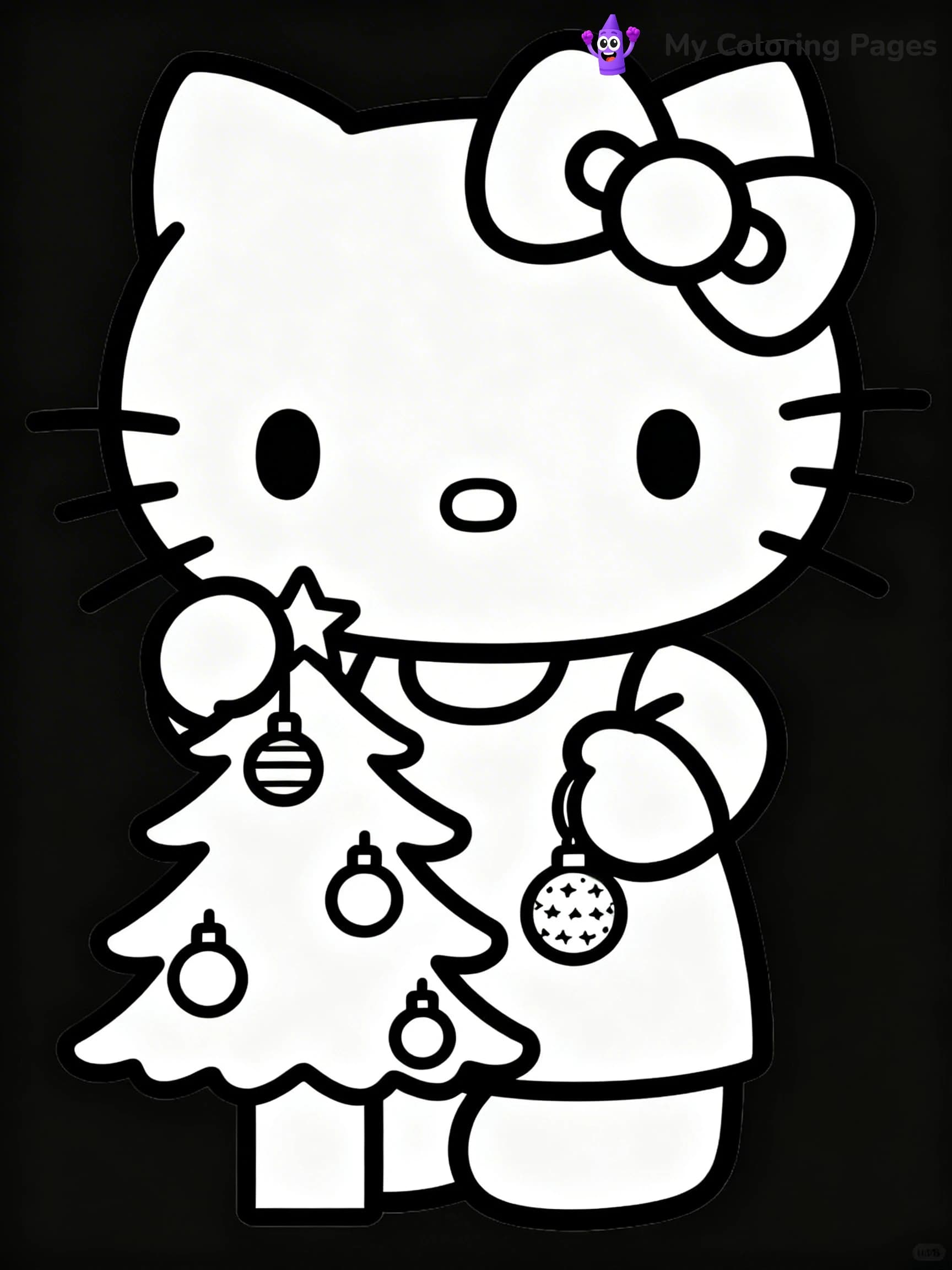 Hello Kitty Christmas Coloring Pages - 17
