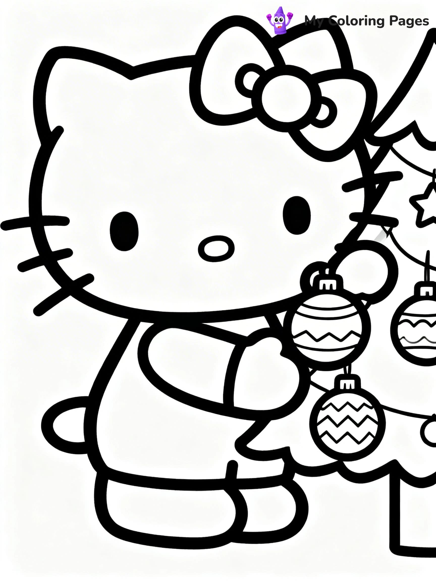 Hello Kitty Christmas Coloring Pages - 15