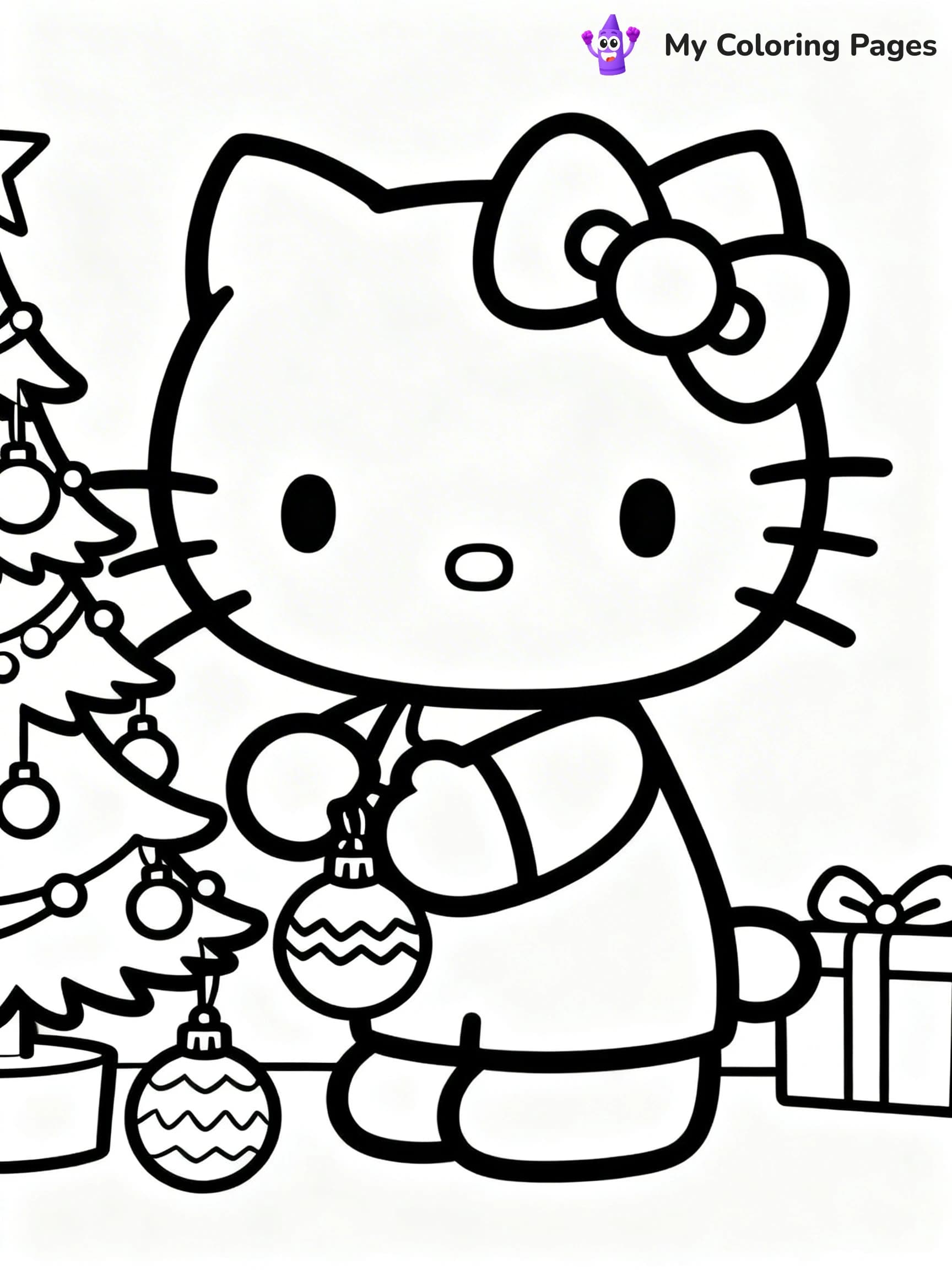 Hello Kitty Christmas Coloring Pages - 14