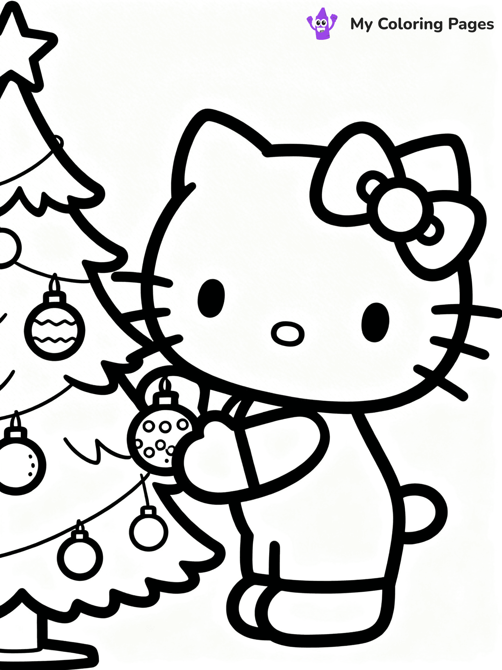 Hello Kitty Christmas Coloring Pages - 12