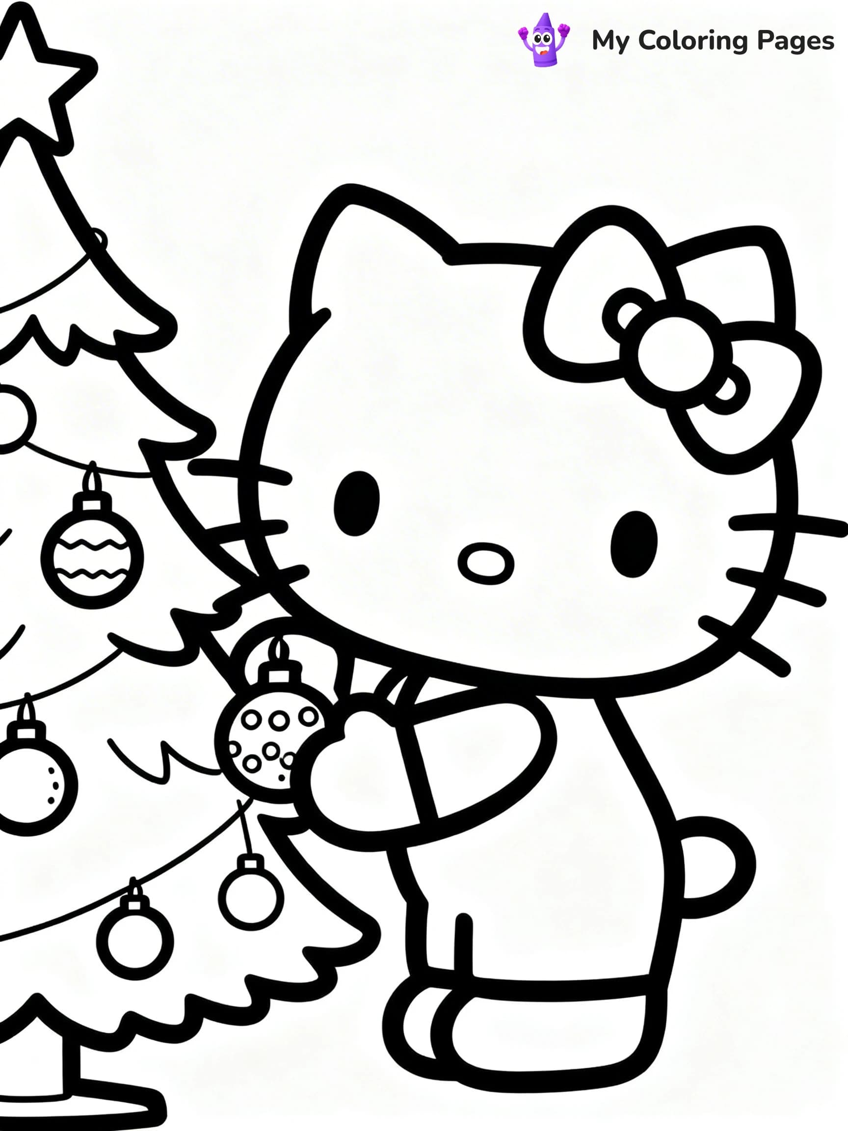 Hello Kitty Christmas Coloring Pages - 12