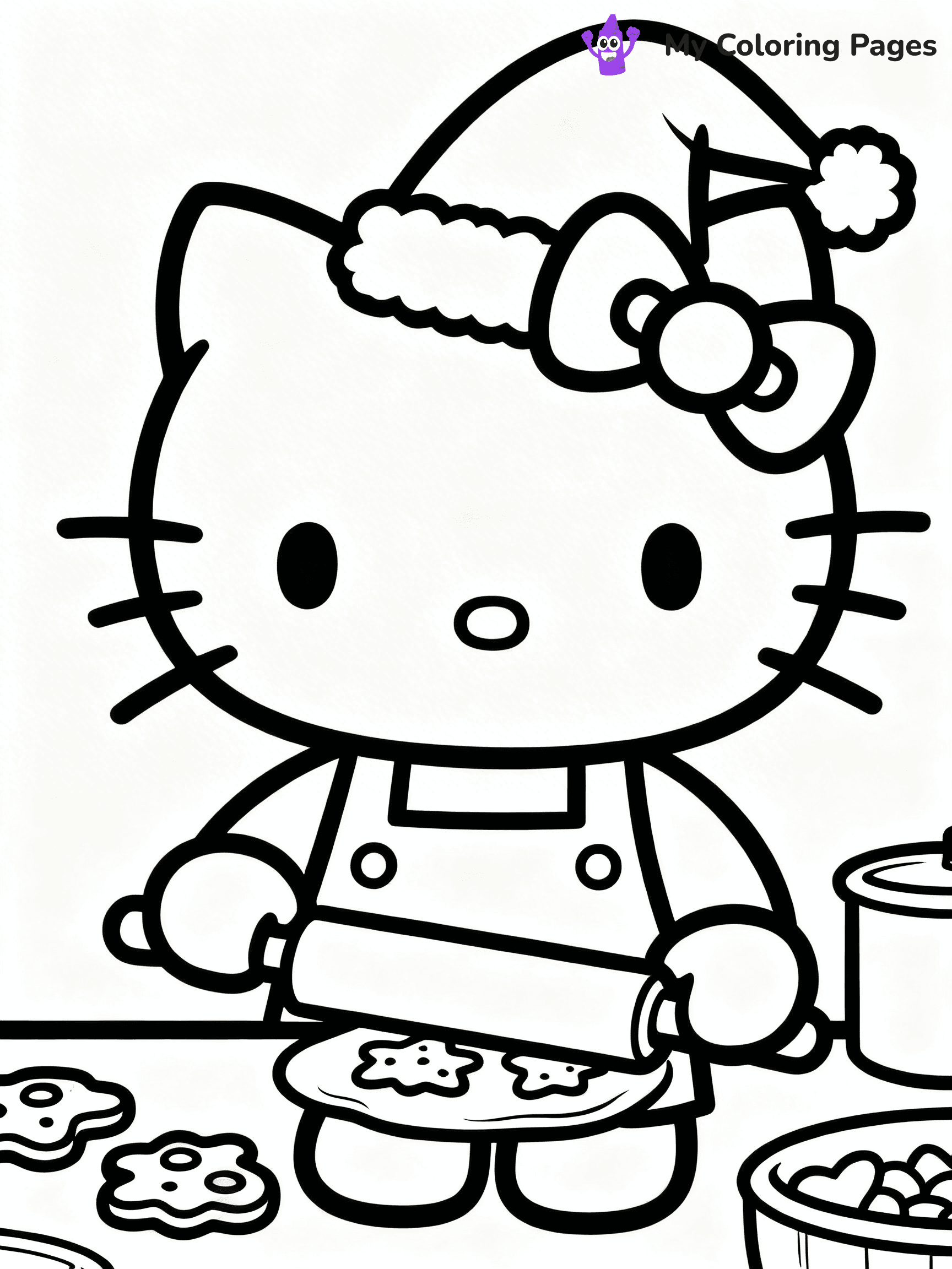 Hello Kitty Christmas Coloring Pages - 7