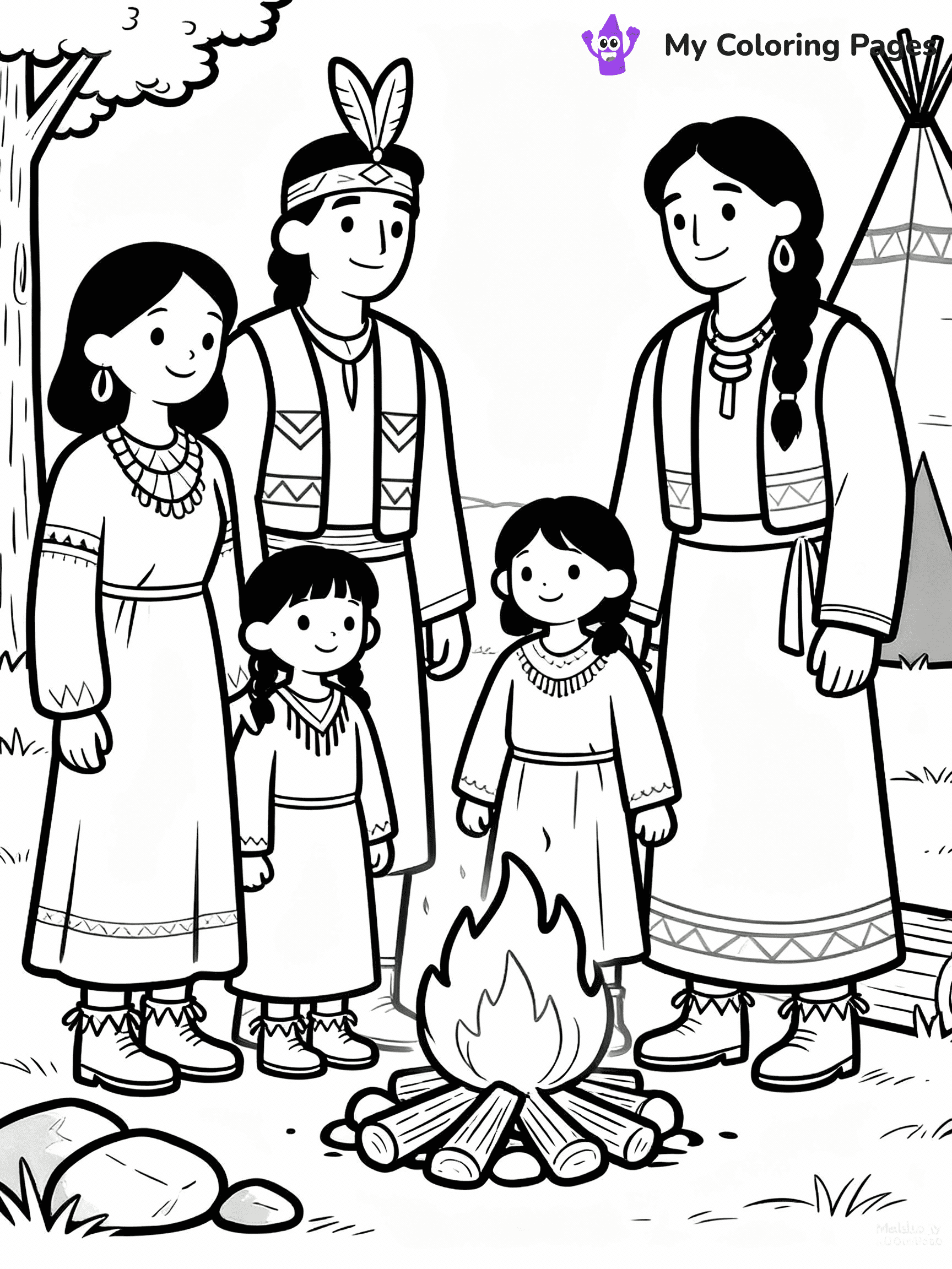 Native American Coloring Pages - 41