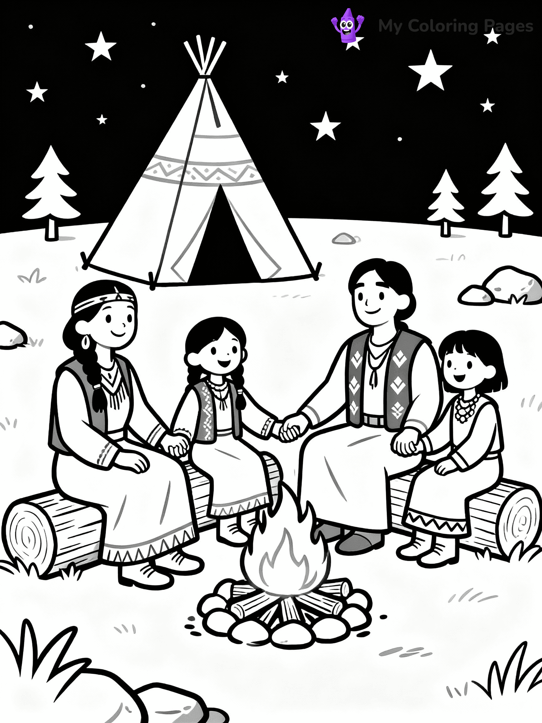 Native American Coloring Pages - 39