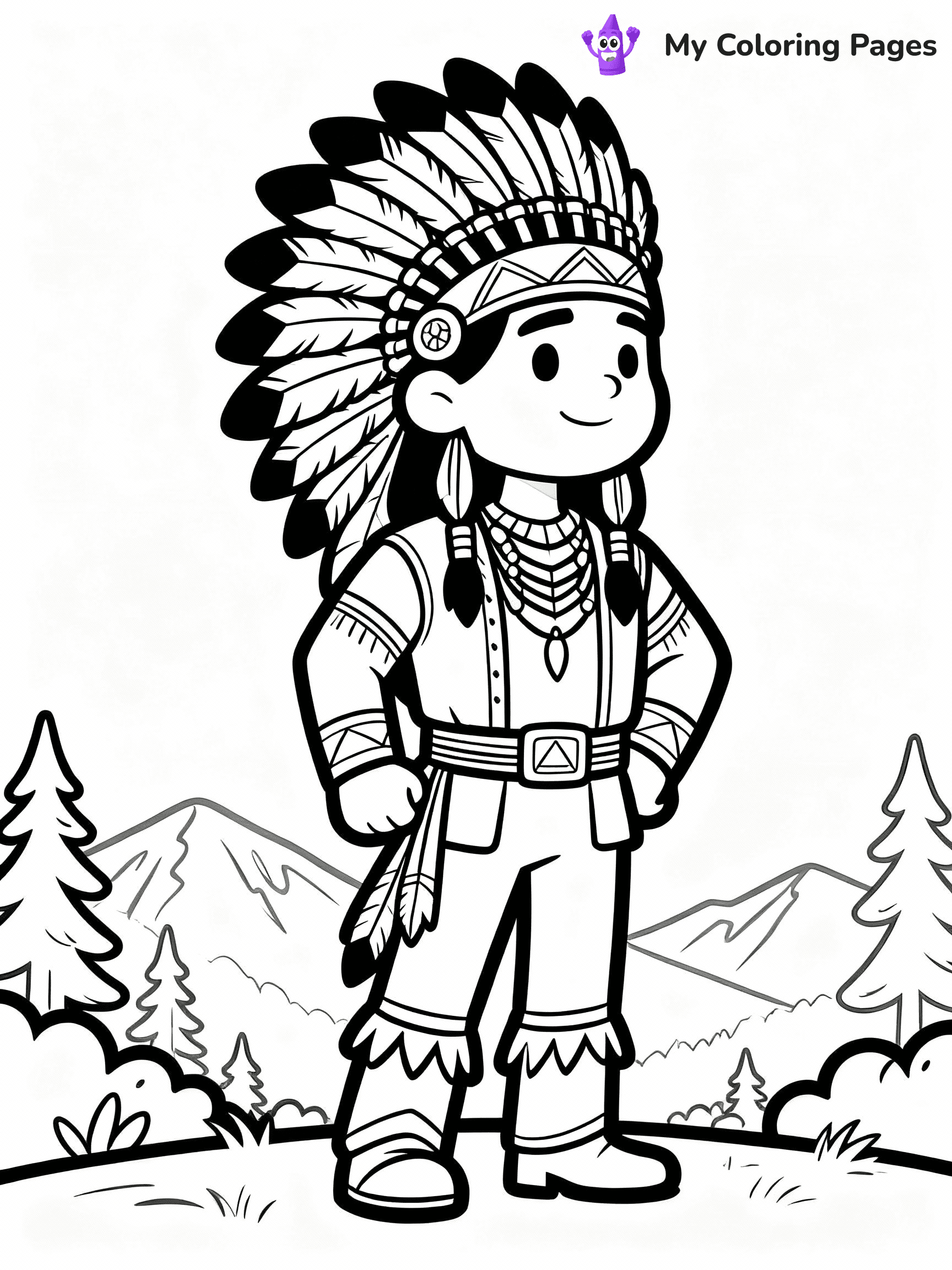Native American Coloring Pages - 35