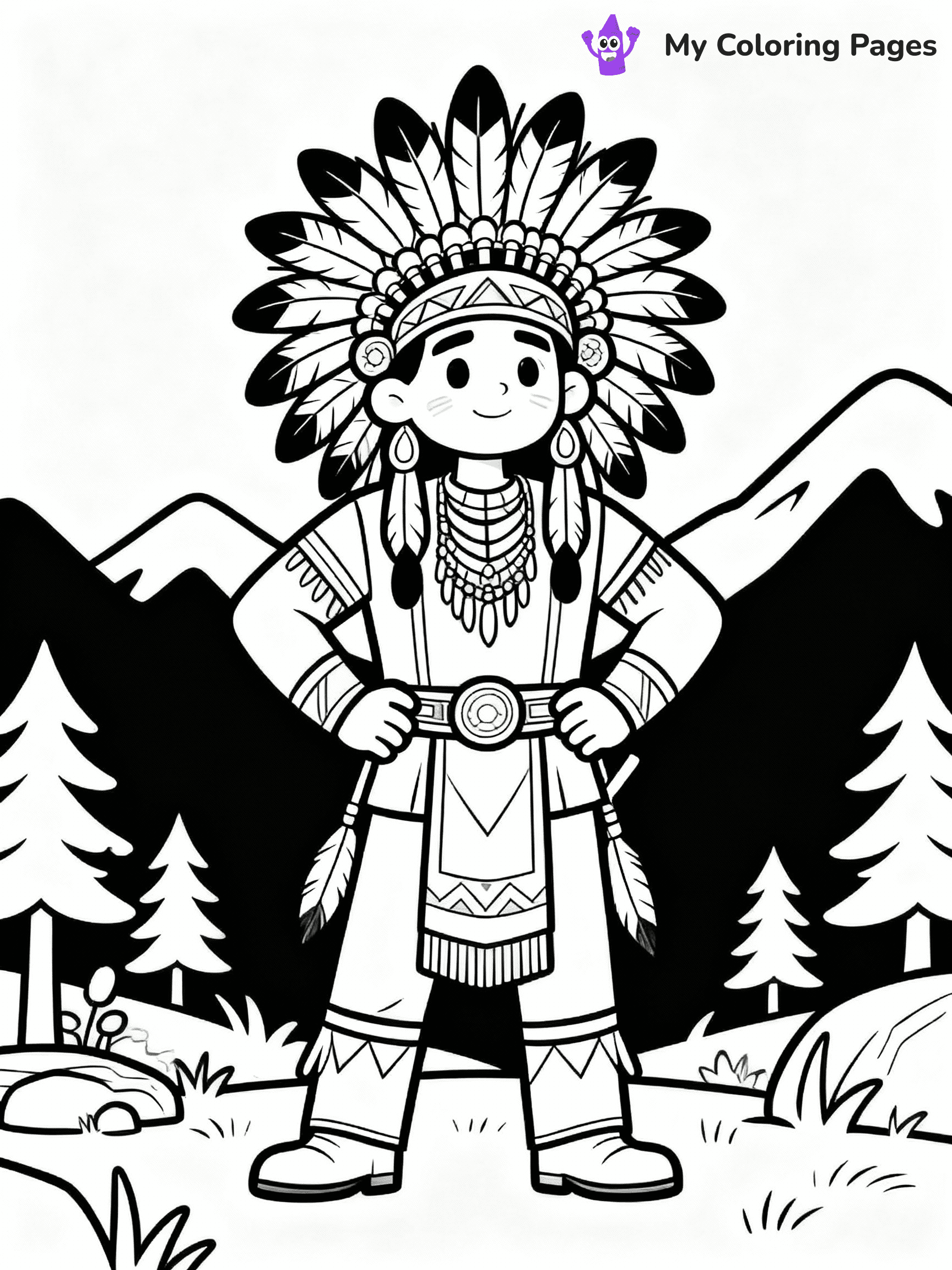 Native American Coloring Pages - 33