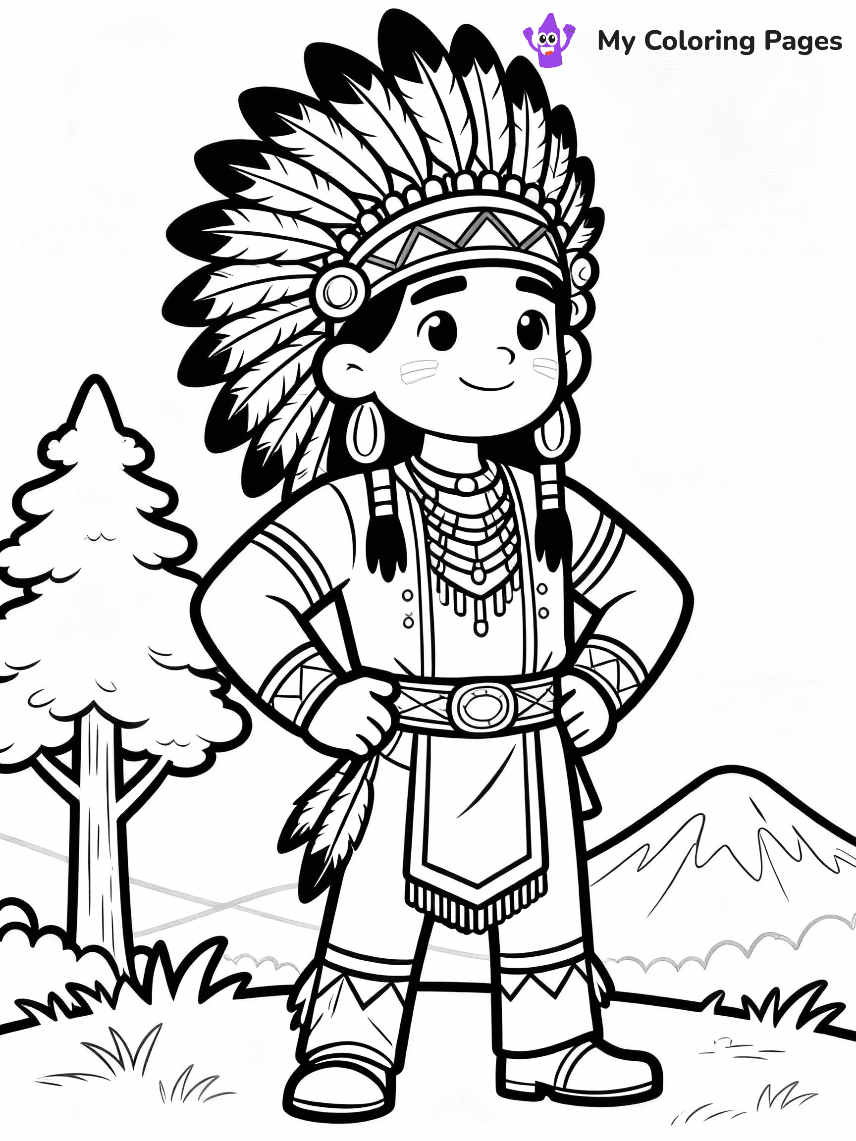 Native American Coloring Pages - 32