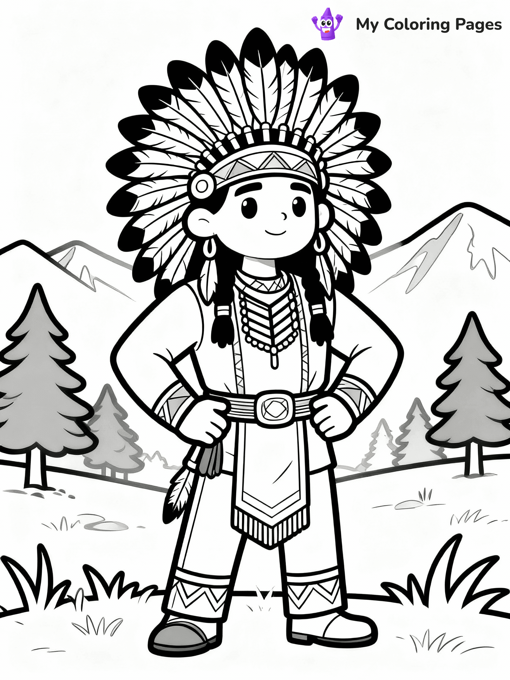 Native American Coloring Pages - 31