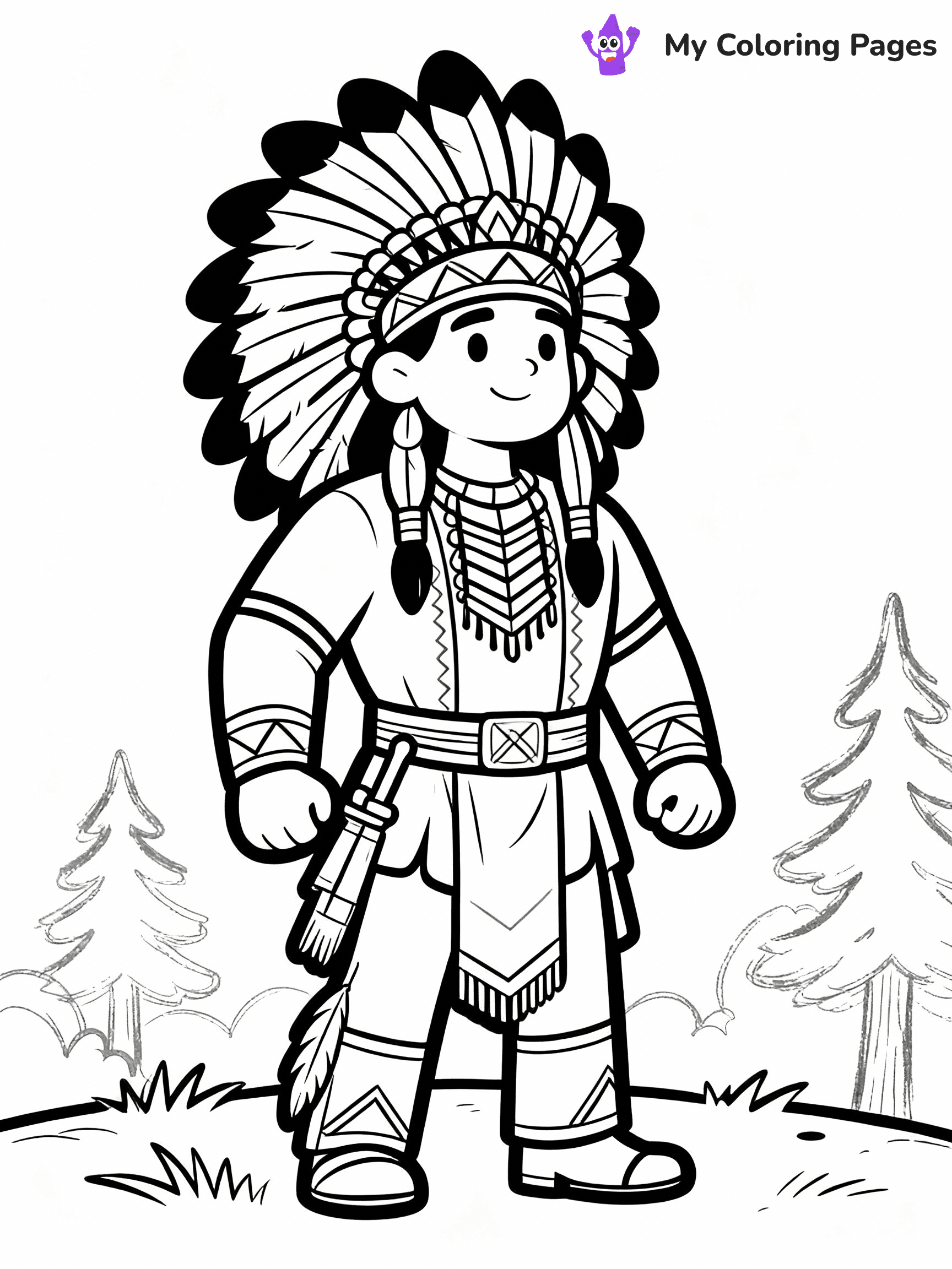 Native American Coloring Pages - 30