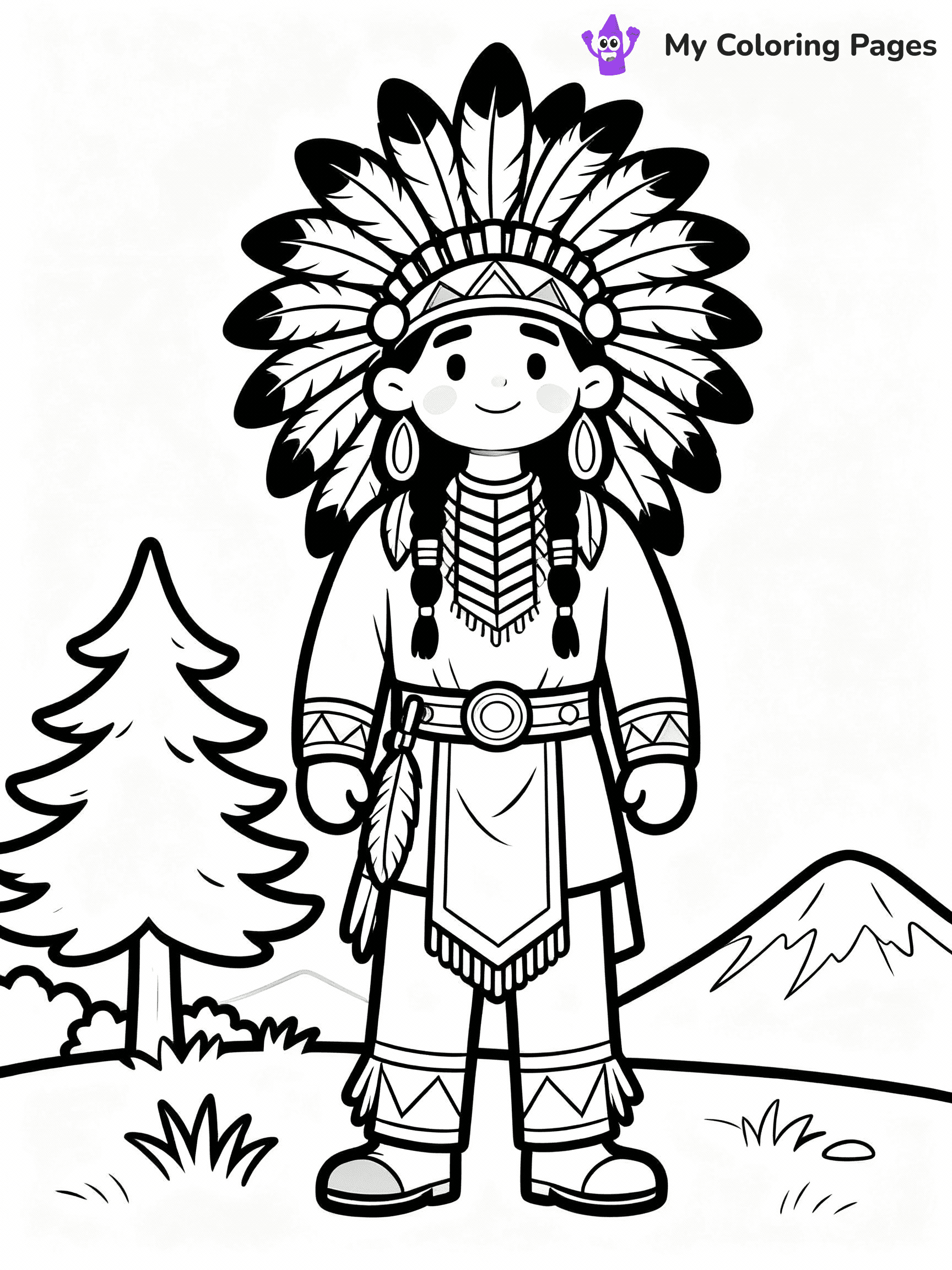 Native American Coloring Pages - 29