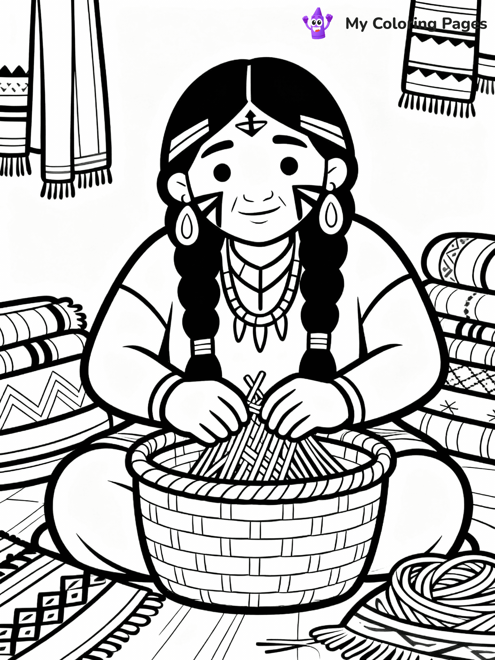 Native American Coloring Pages - 15