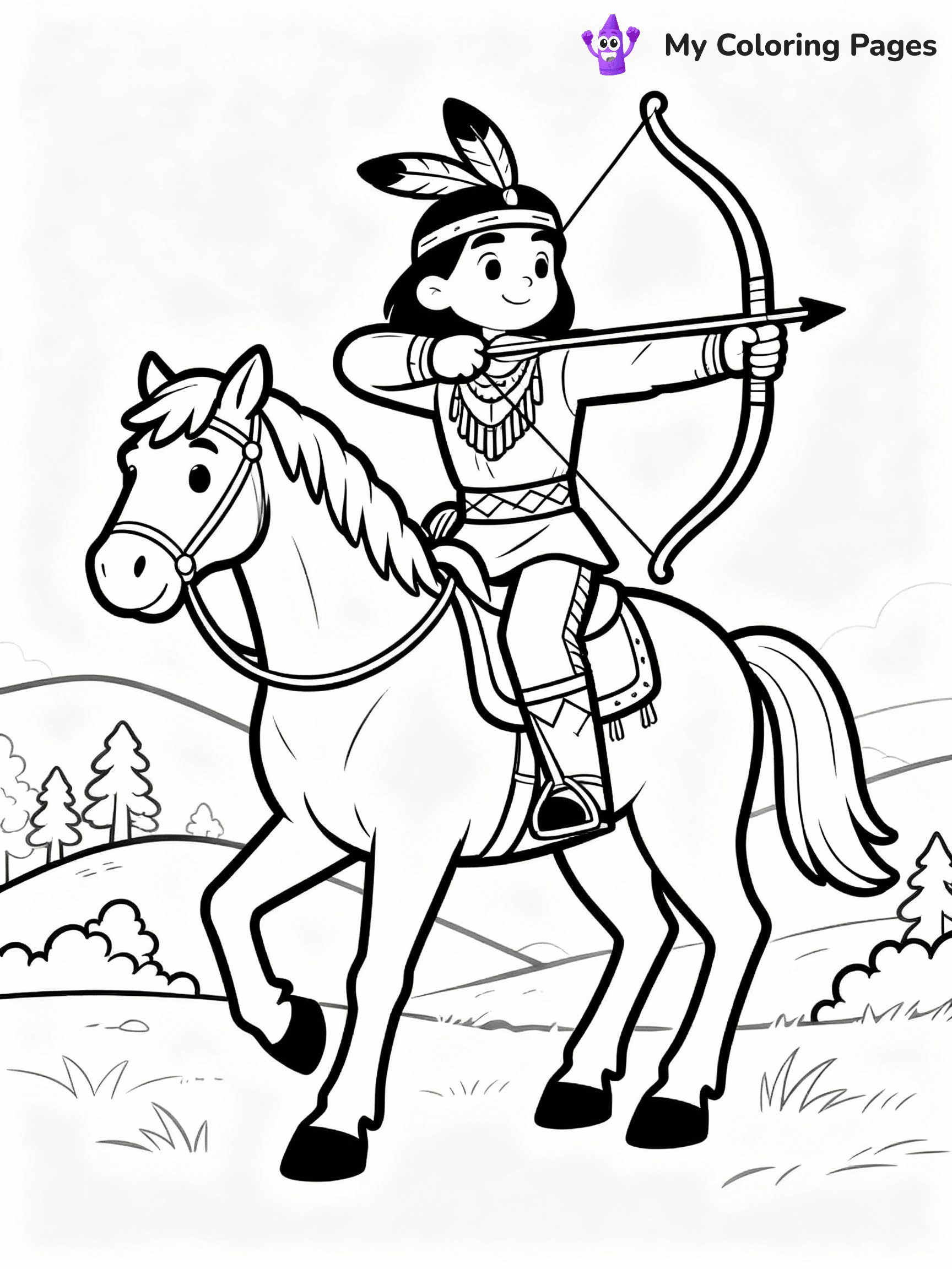 Native American Coloring Pages - 10