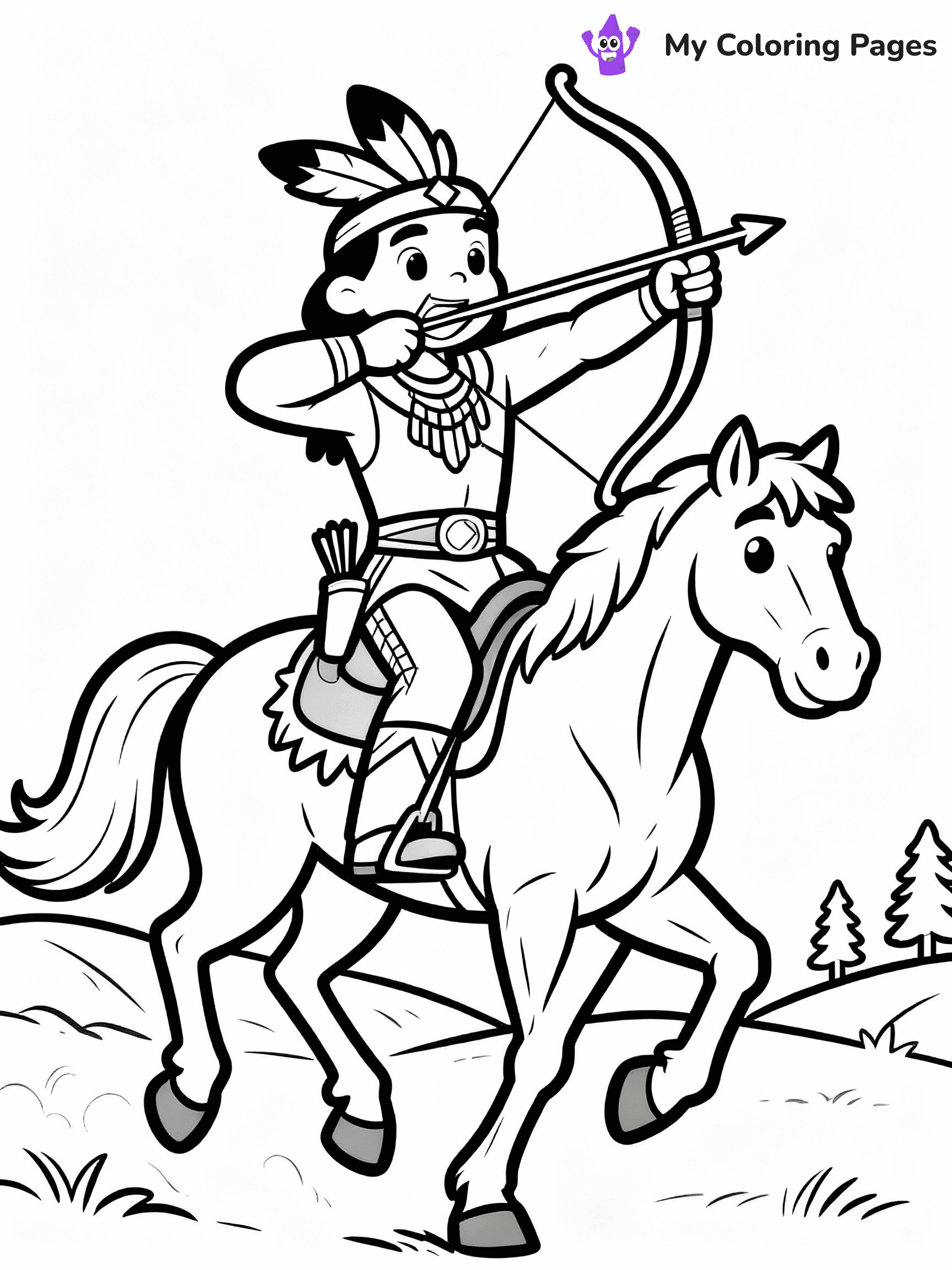 Native American Coloring Pages - 9