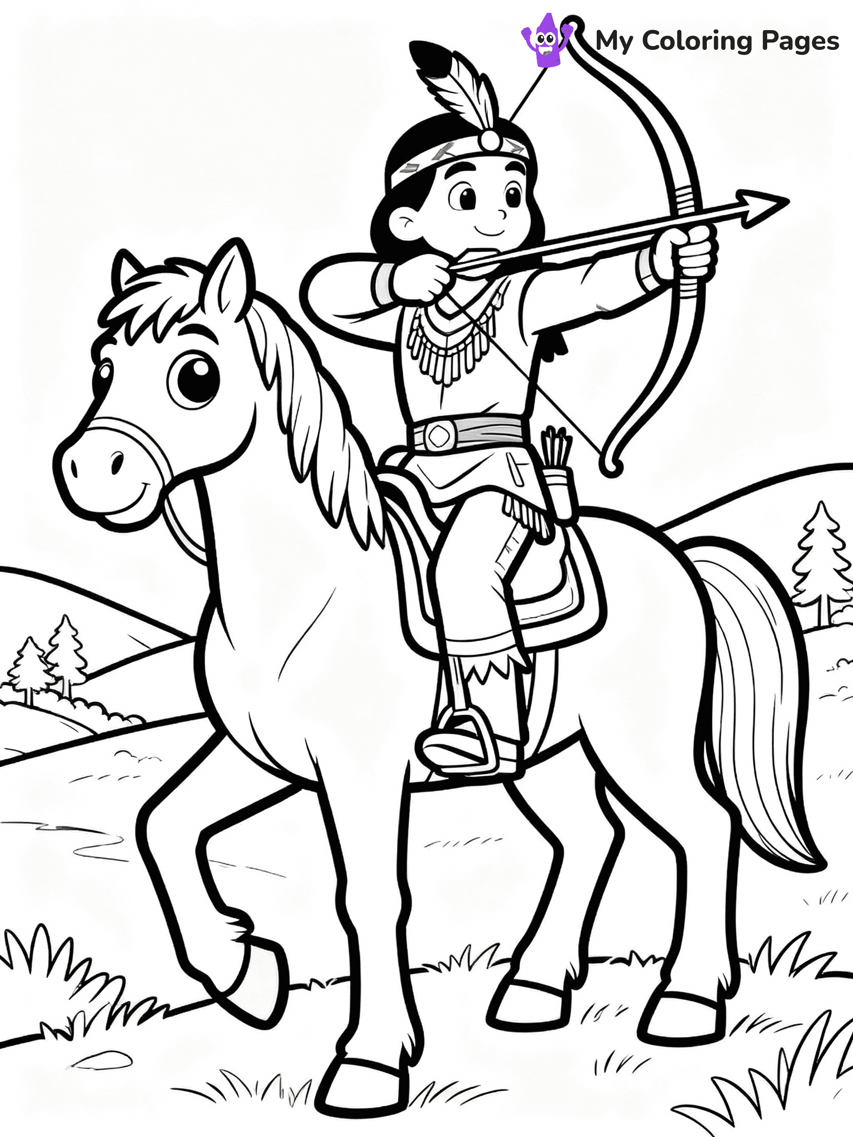 Native American Coloring Pages - 8