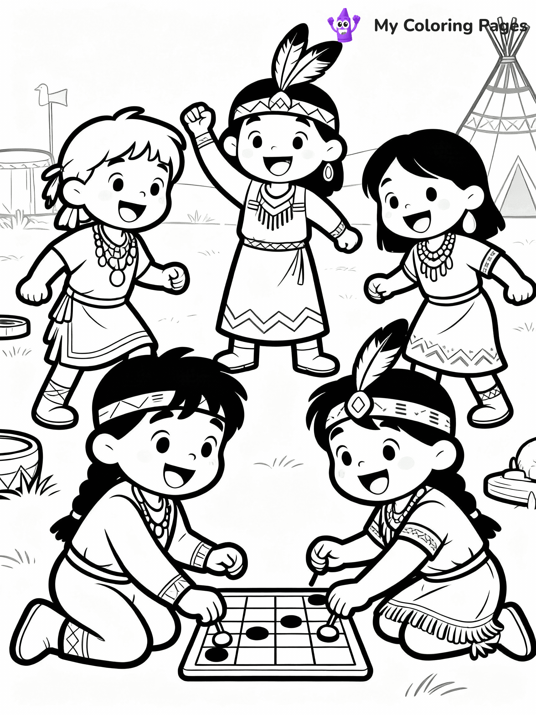 Native American Coloring Pages - 7