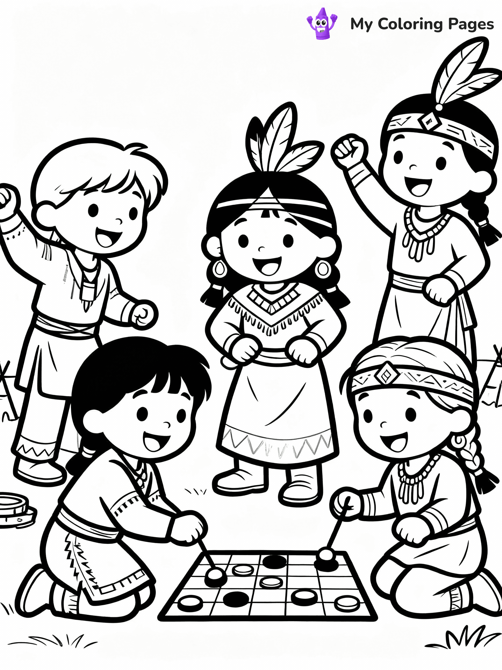 Native American Coloring Pages - 6