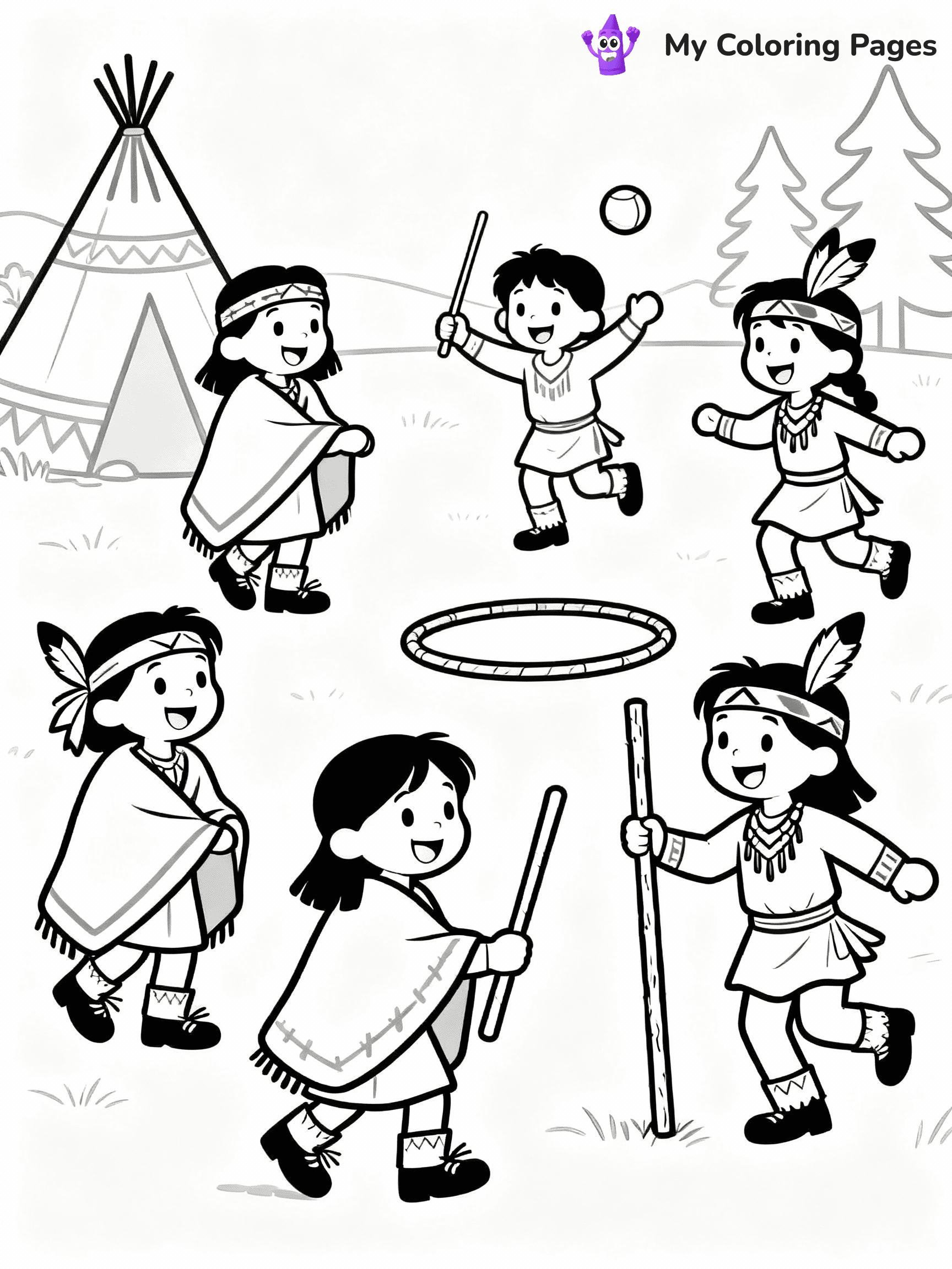 Native American Coloring Pages - 4