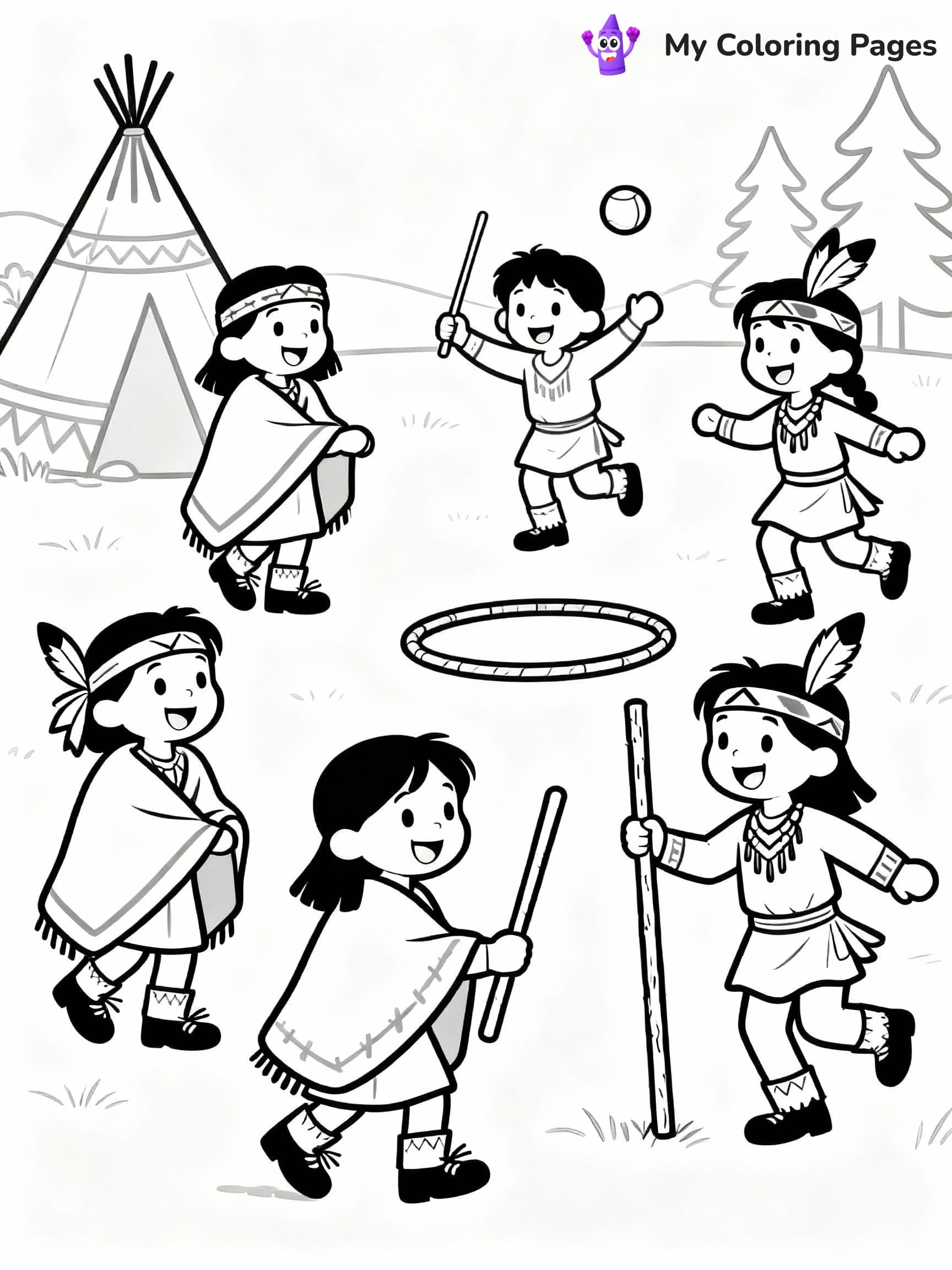 Native American Coloring Pages - 4
