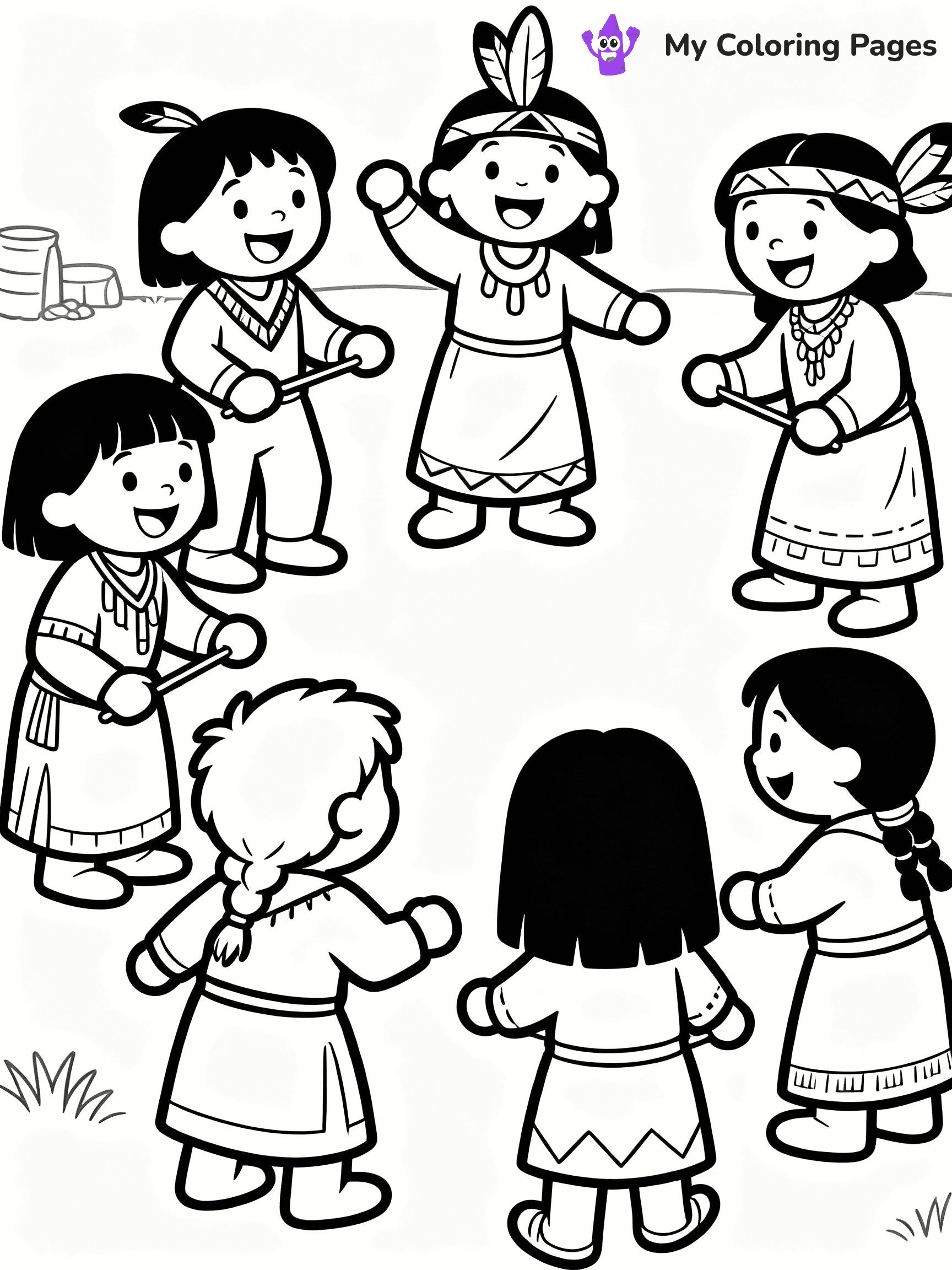 Native American Coloring Pages - 3