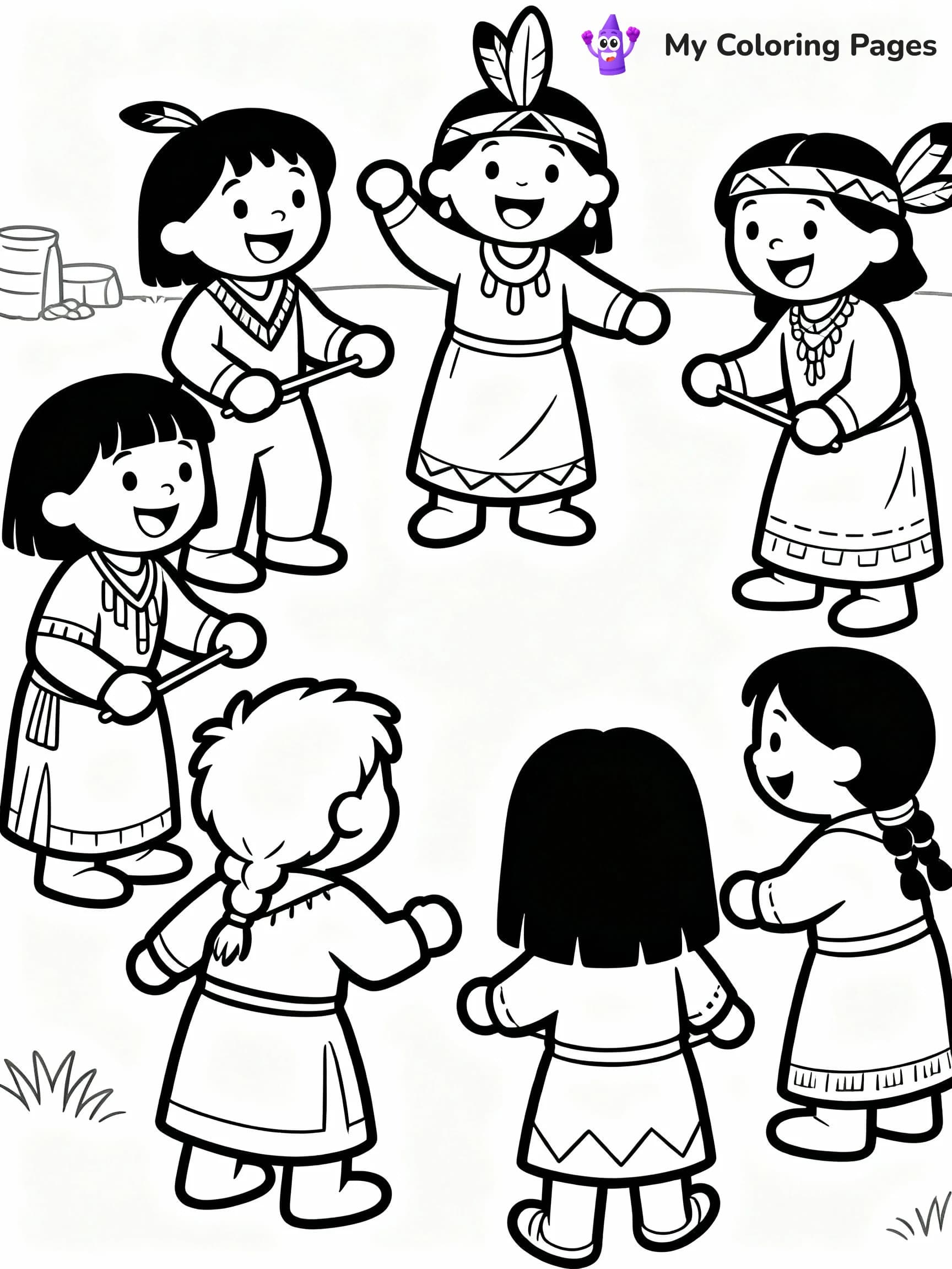 Native American Coloring Pages - 3