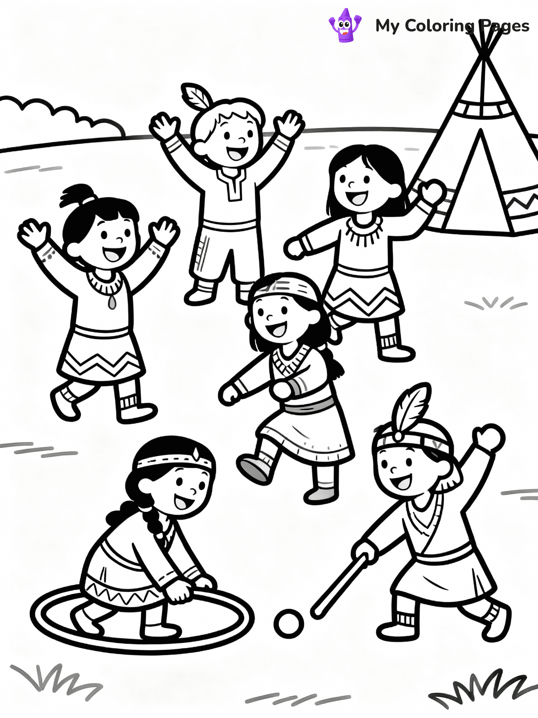 Native American Coloring Pages - 2