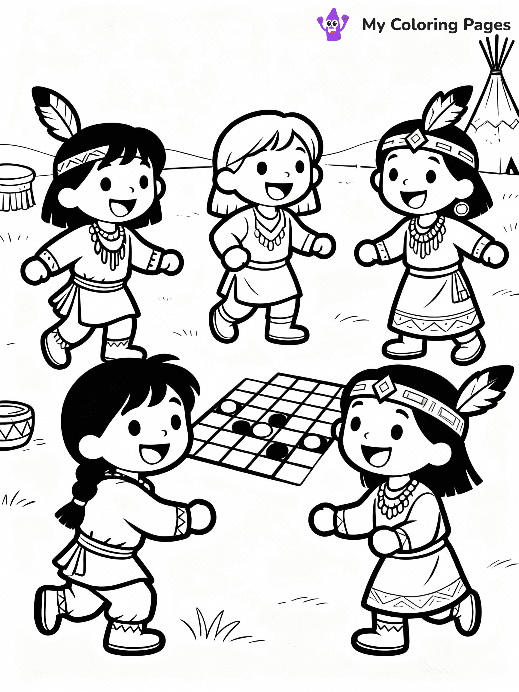 Native American Coloring Pages - 1