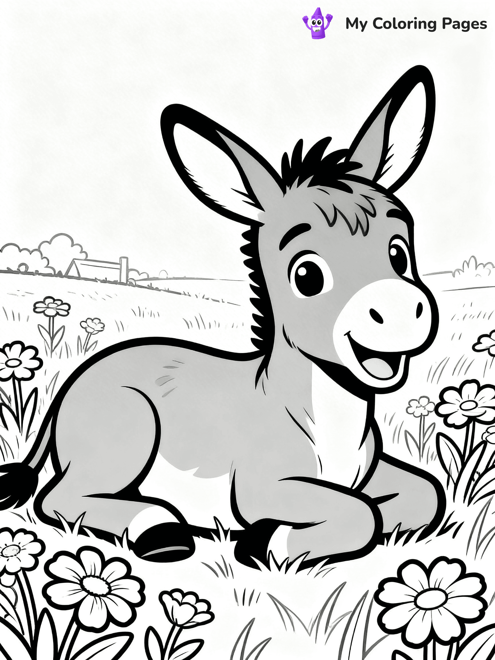 Donkey Coloring Pages - 36