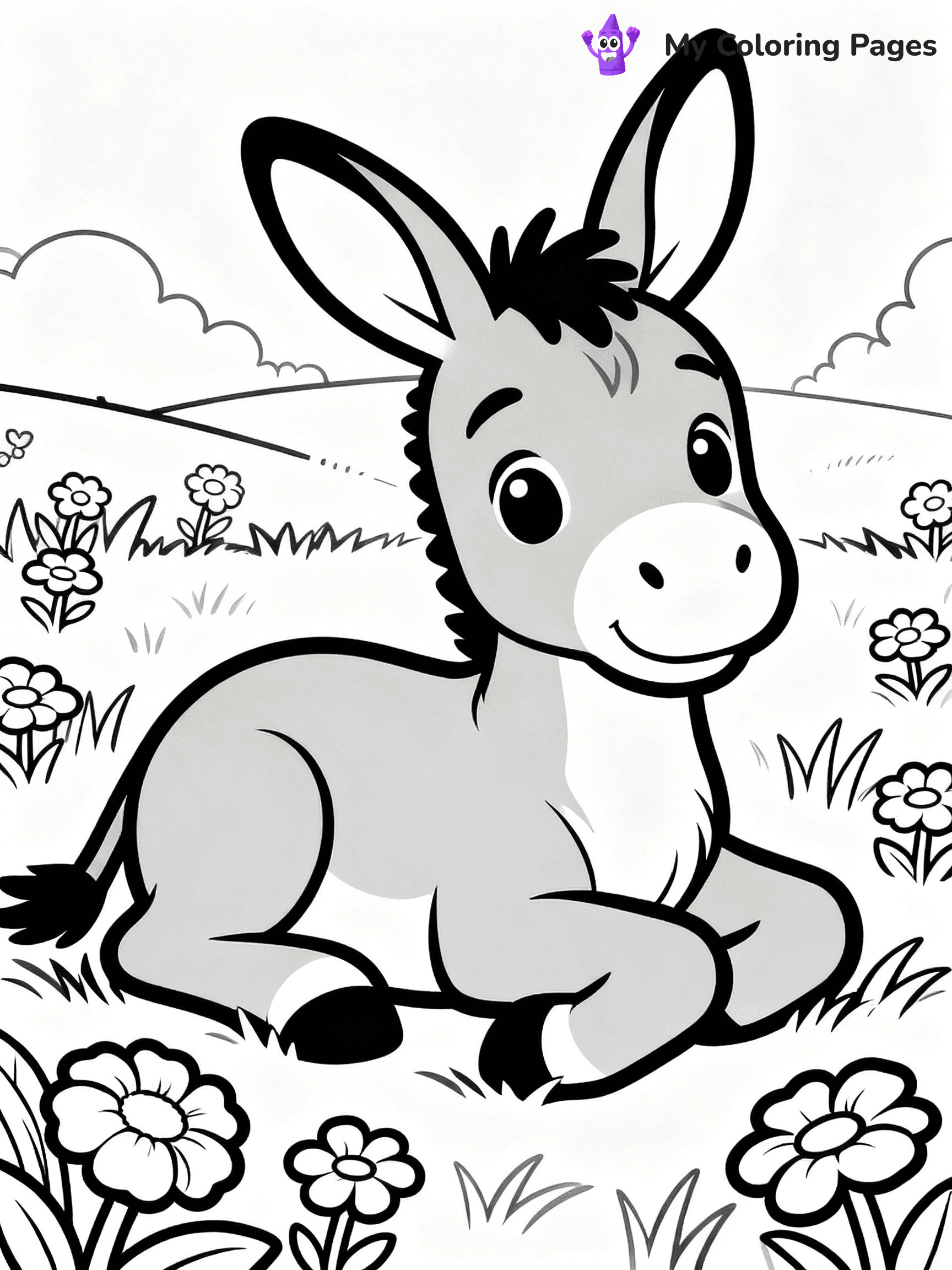 Donkey Coloring Pages - 35