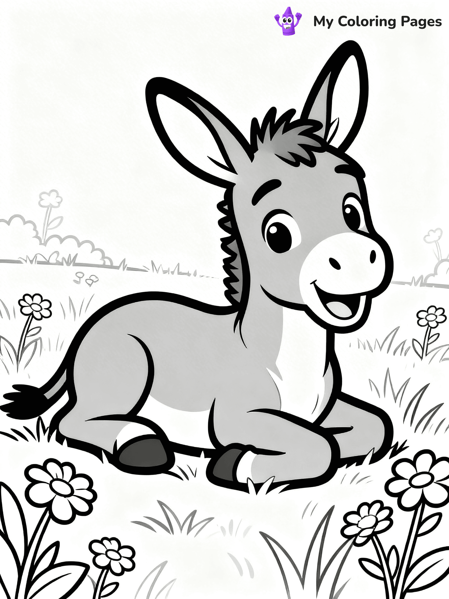 Donkey Coloring Pages - 34