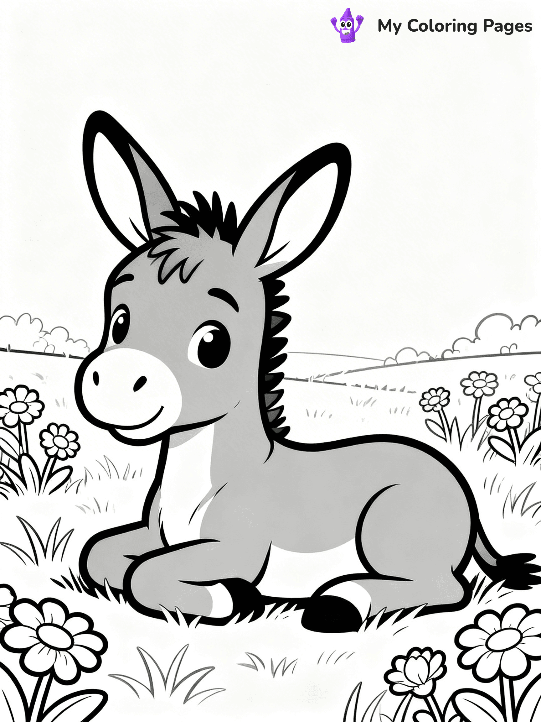 Donkey Coloring Pages - 32