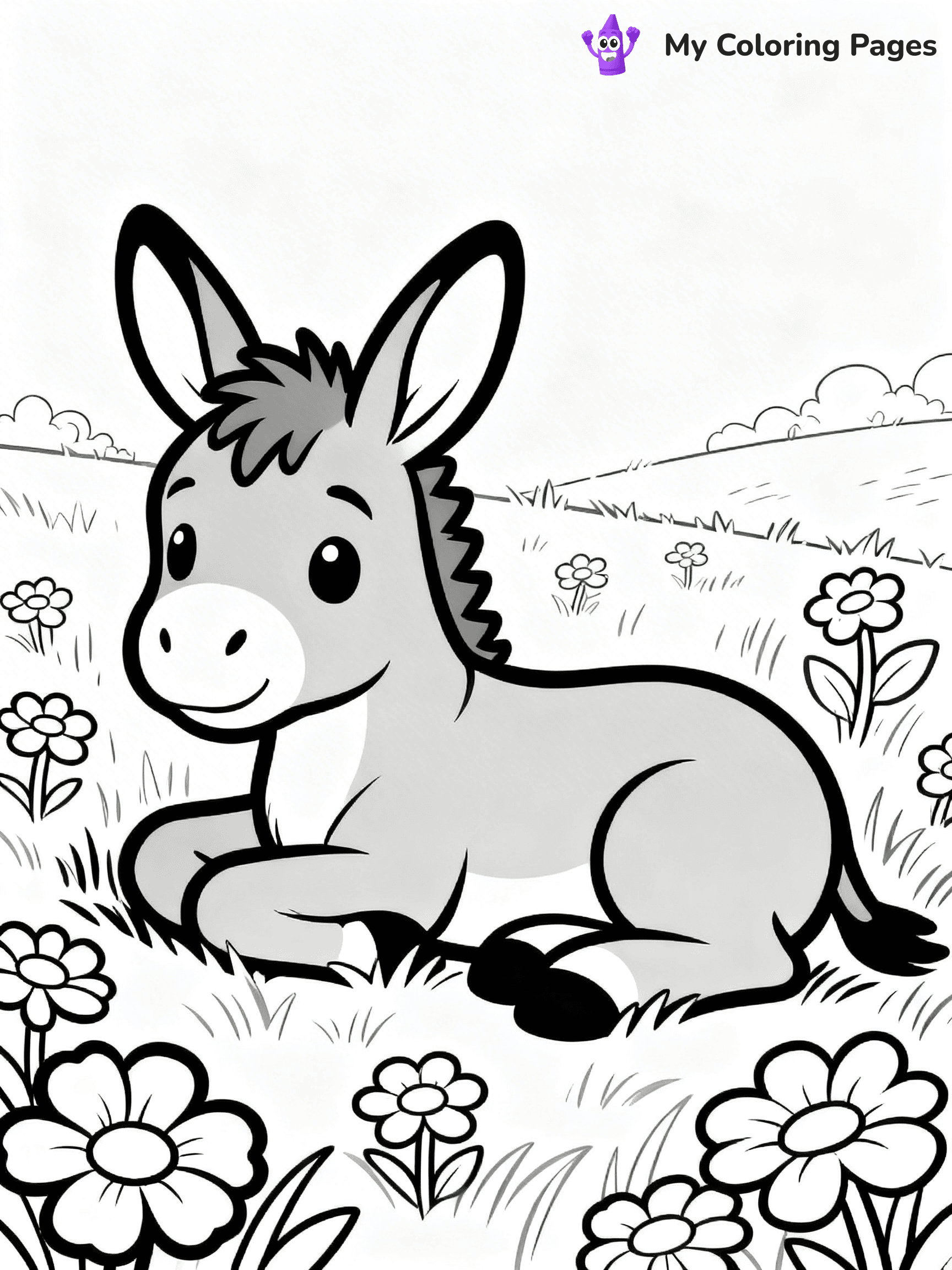 Donkey Coloring Pages - 31