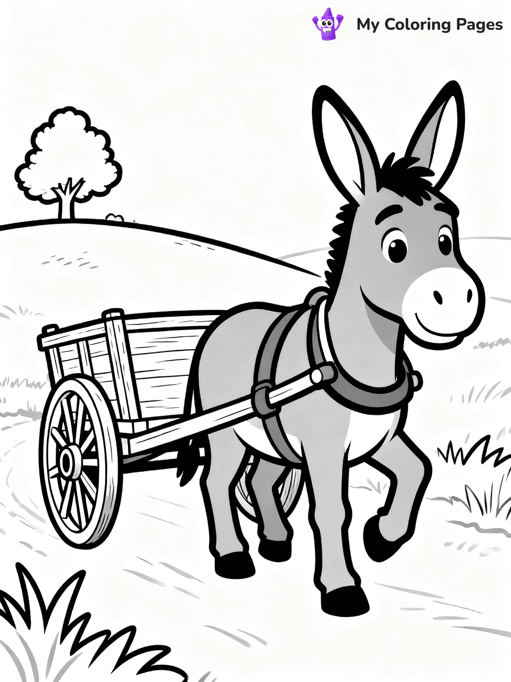 Donkey Coloring Pages - 29