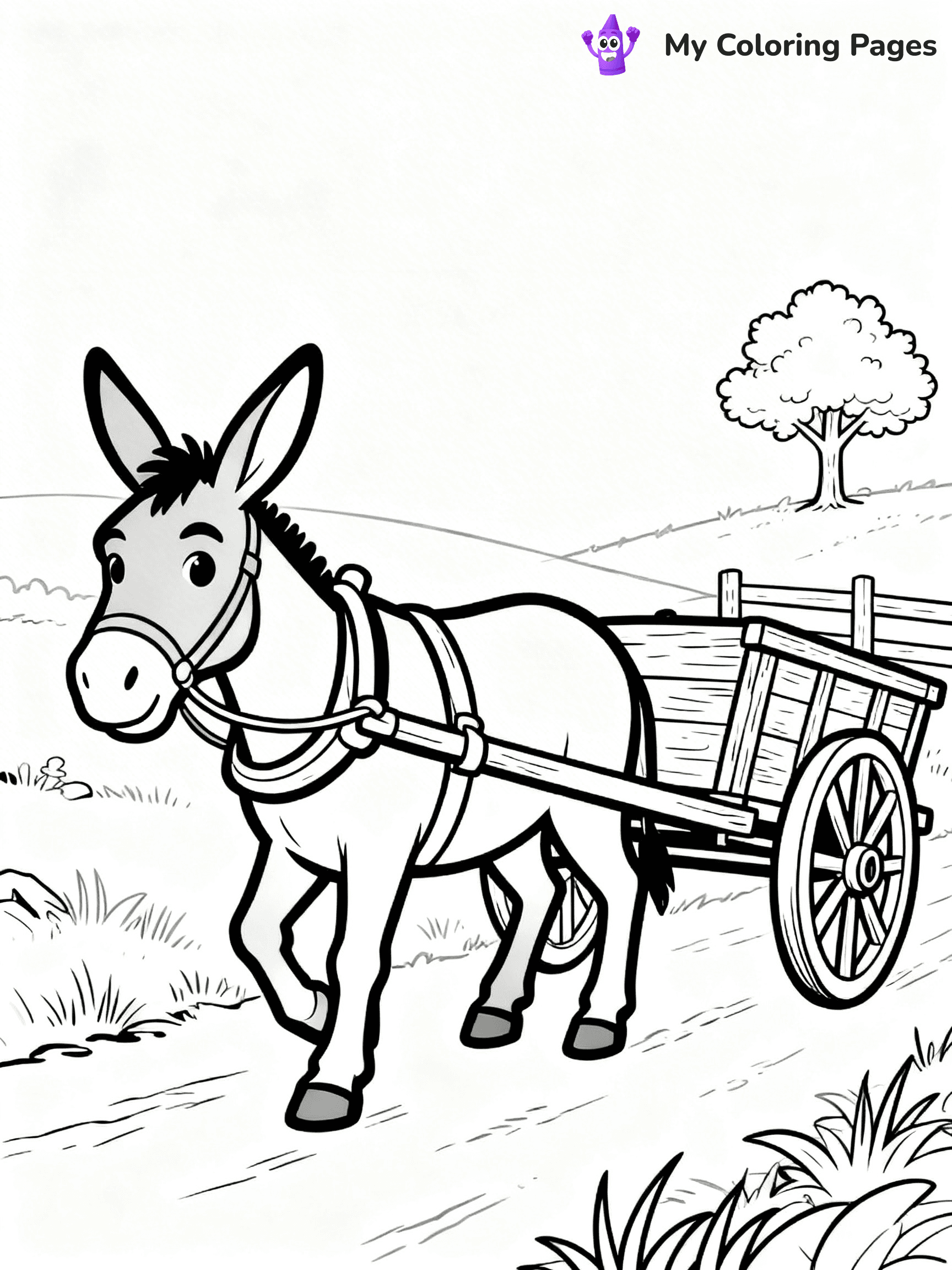 Donkey Coloring Pages - 27