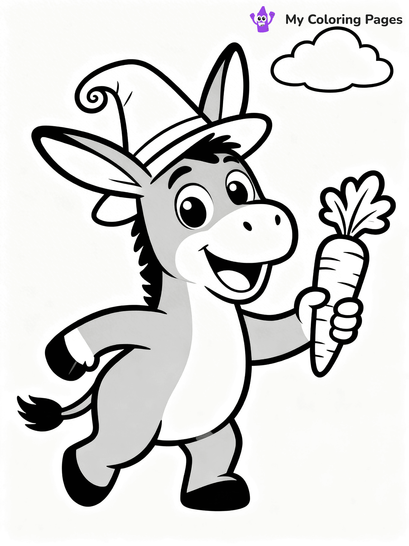 Donkey Coloring Pages - 22