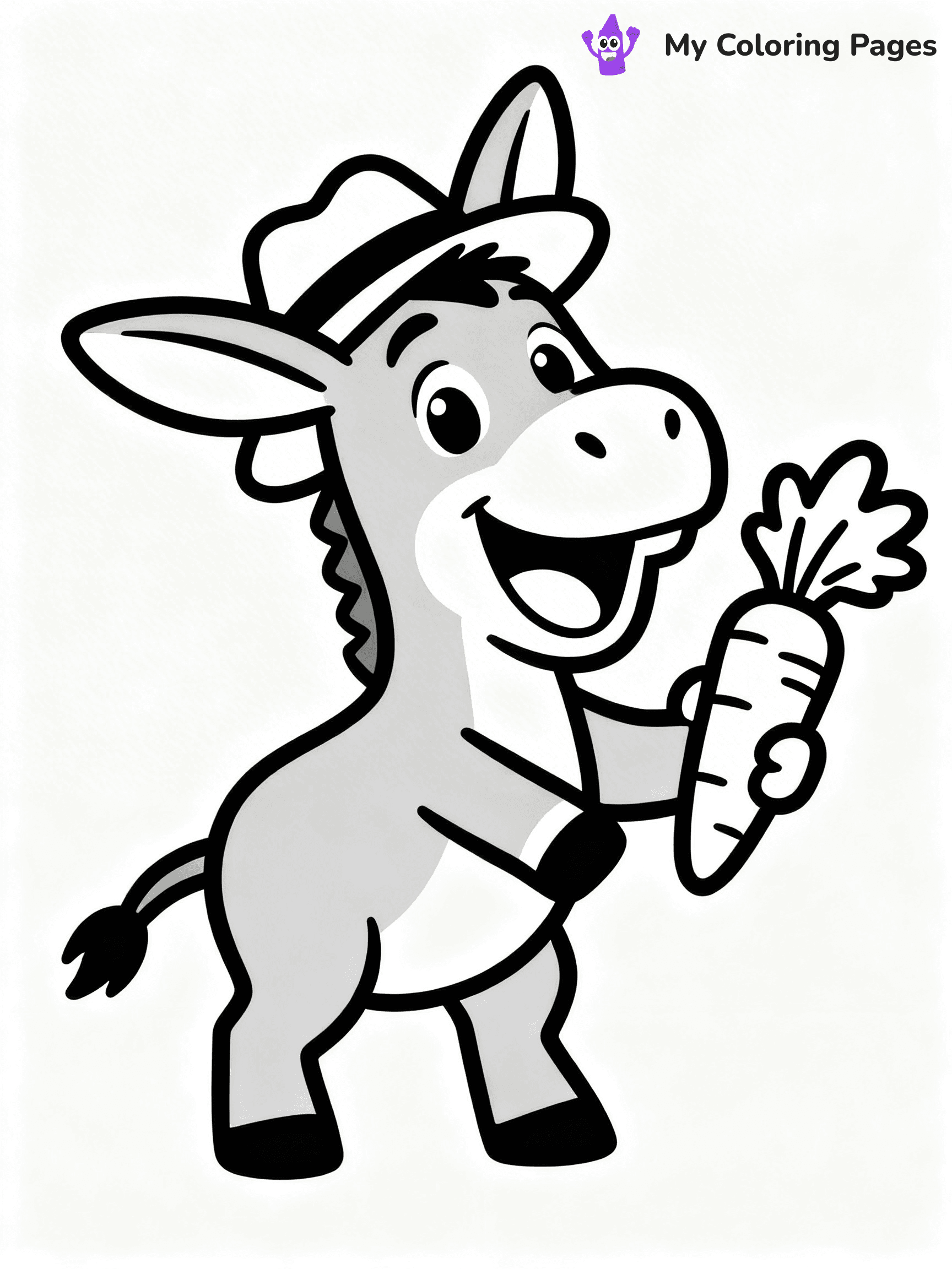 Donkey Coloring Pages - 21
