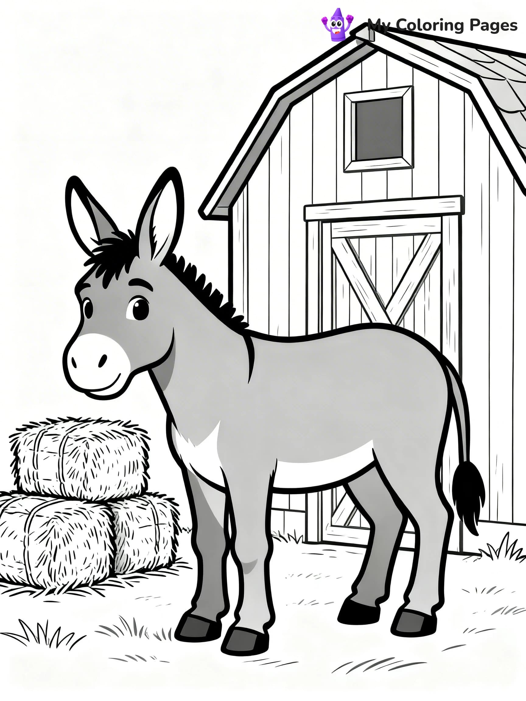 Donkey Coloring Pages - 18