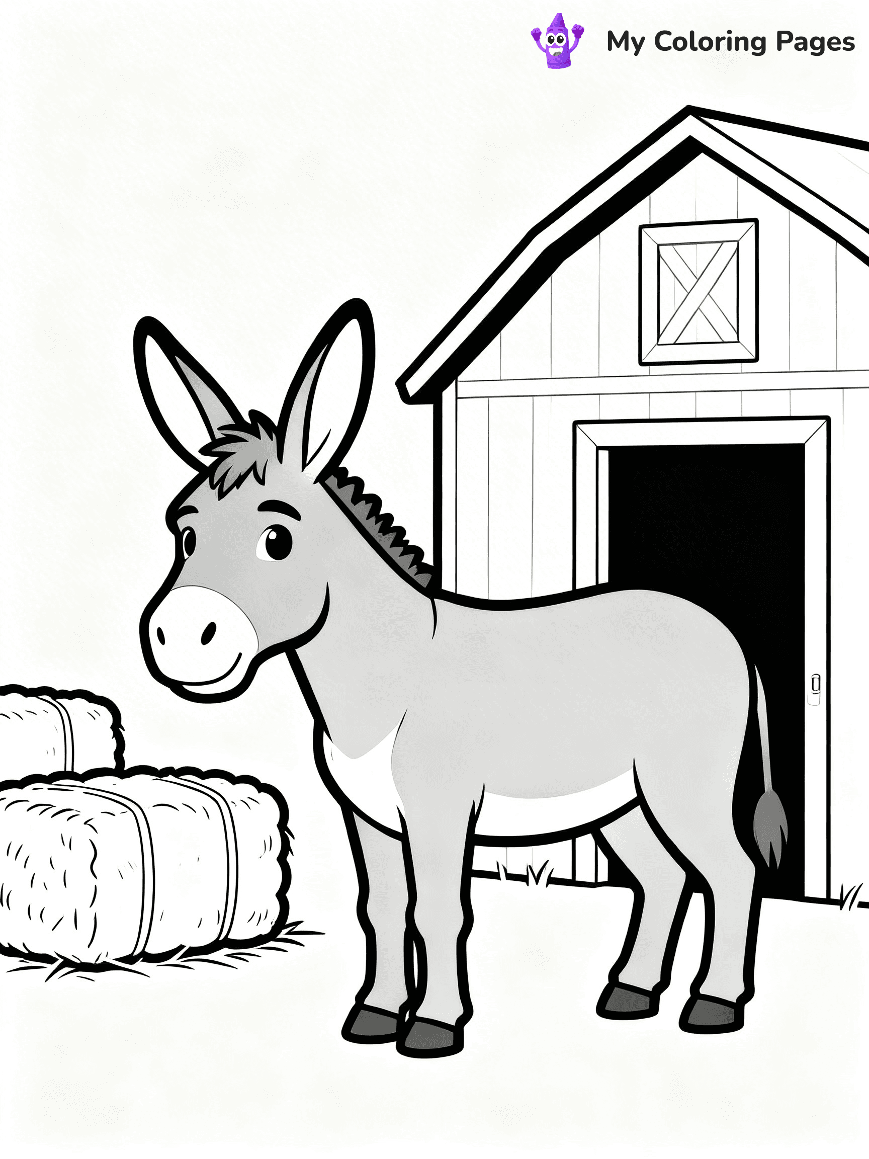 Donkey Coloring Pages - 16