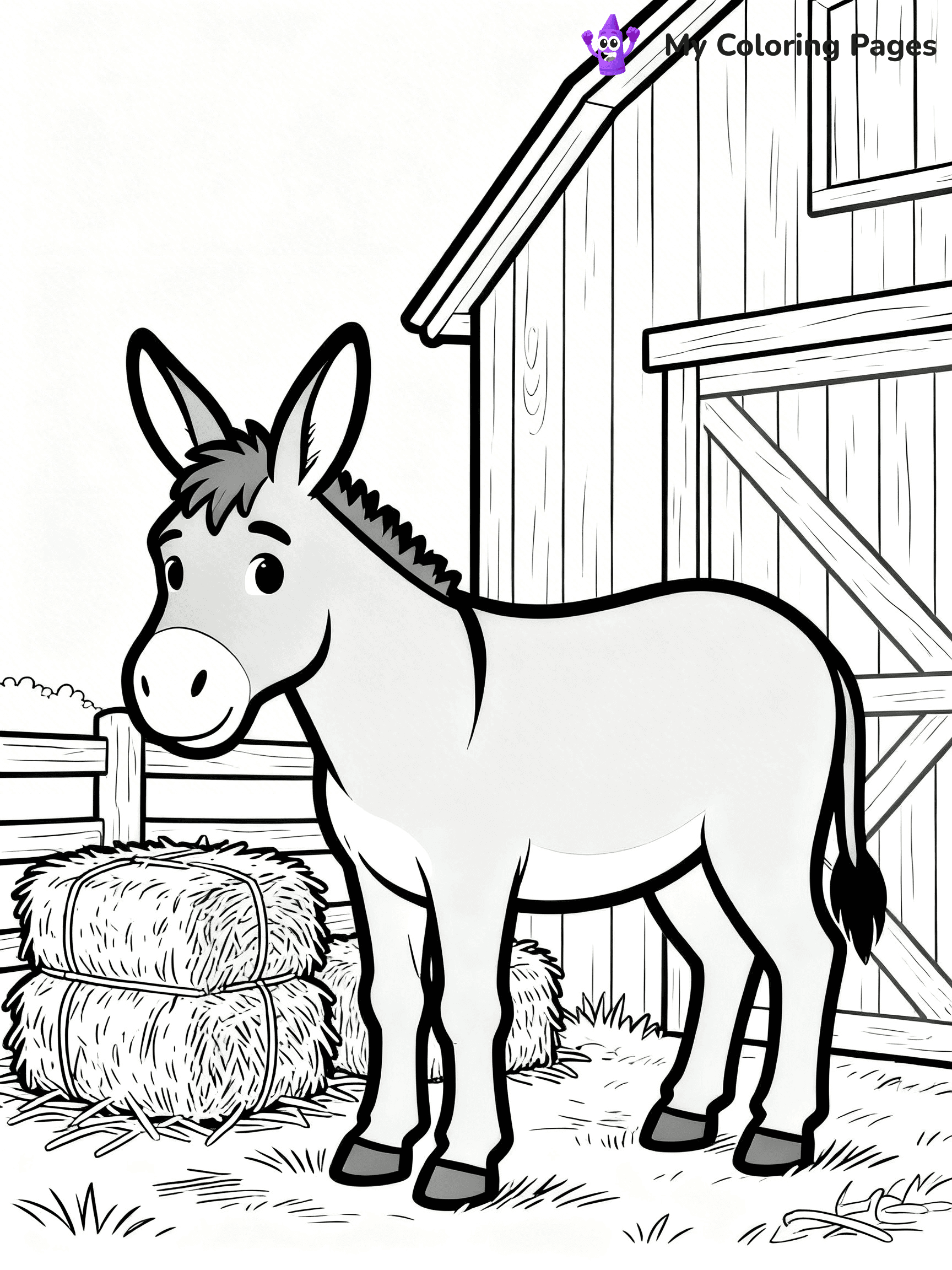 Donkey Coloring Pages - 15