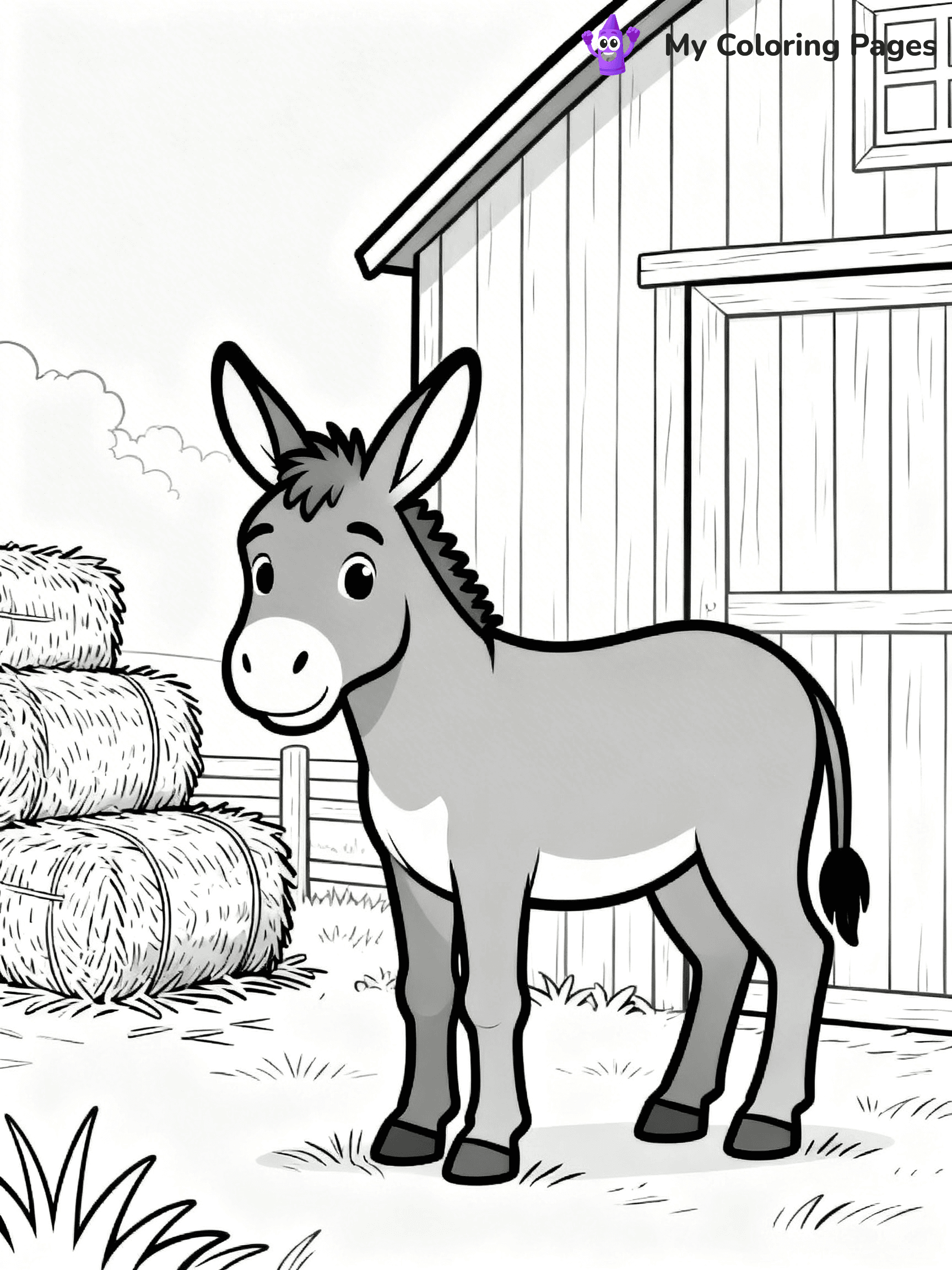 Donkey Coloring Pages - 14
