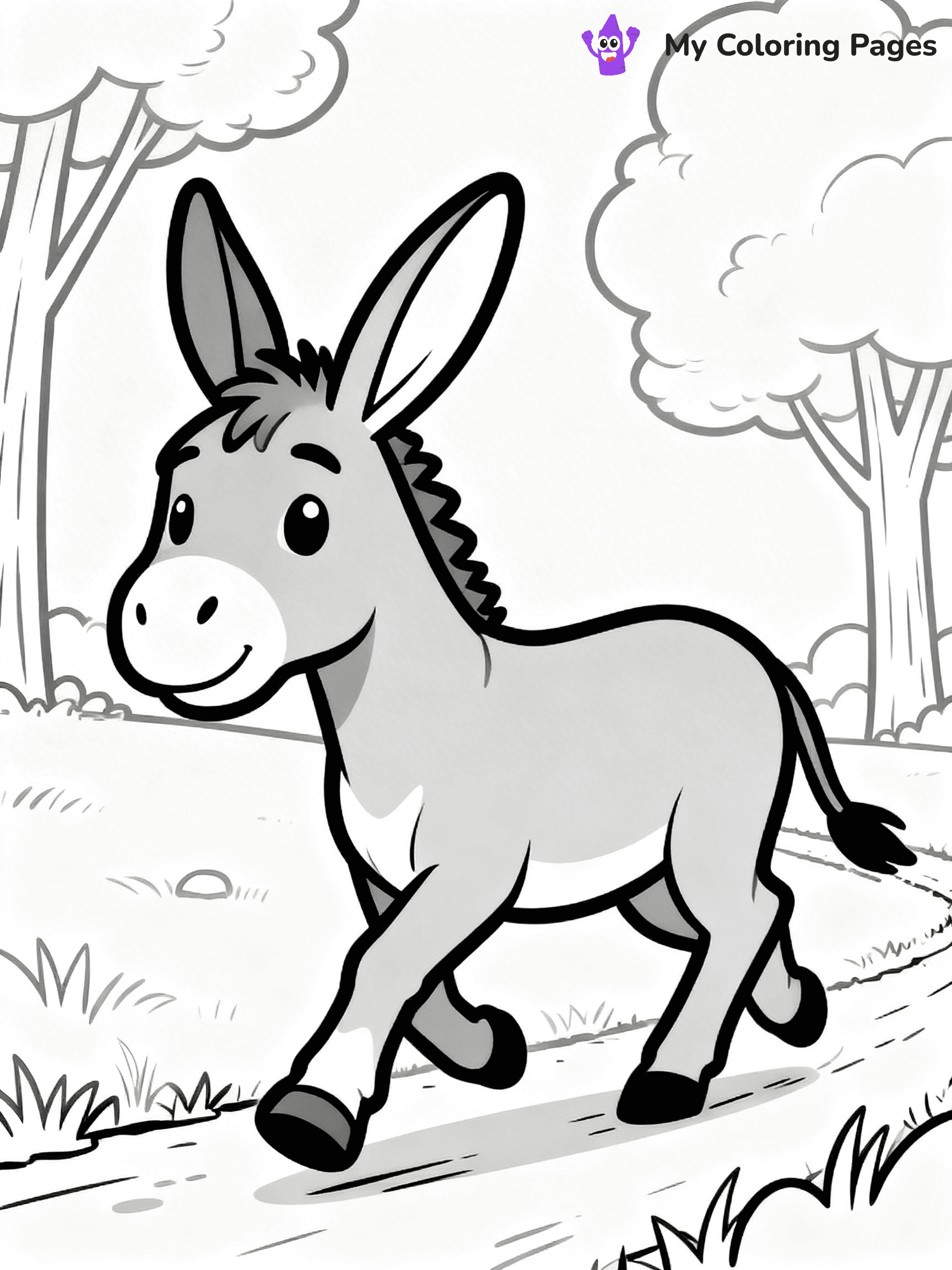 Donkey Coloring Pages - 13