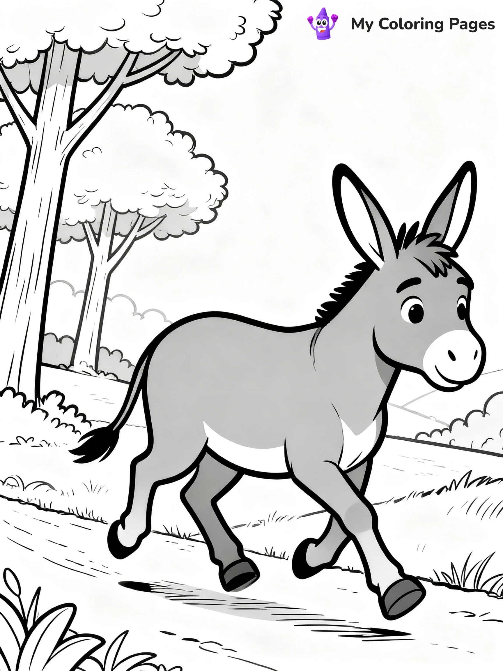 Donkey Coloring Pages - 9