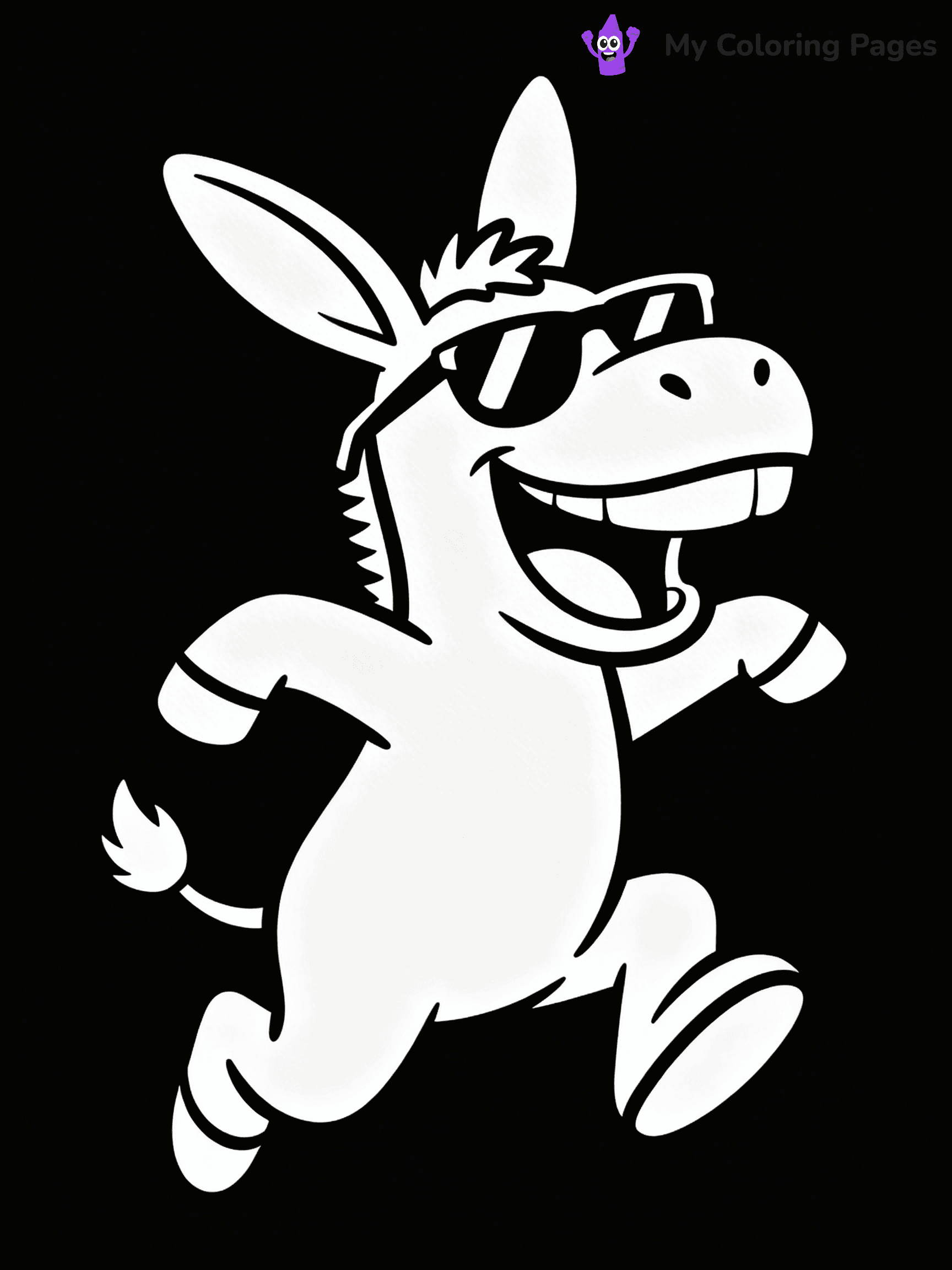 Donkey Coloring Pages - 4