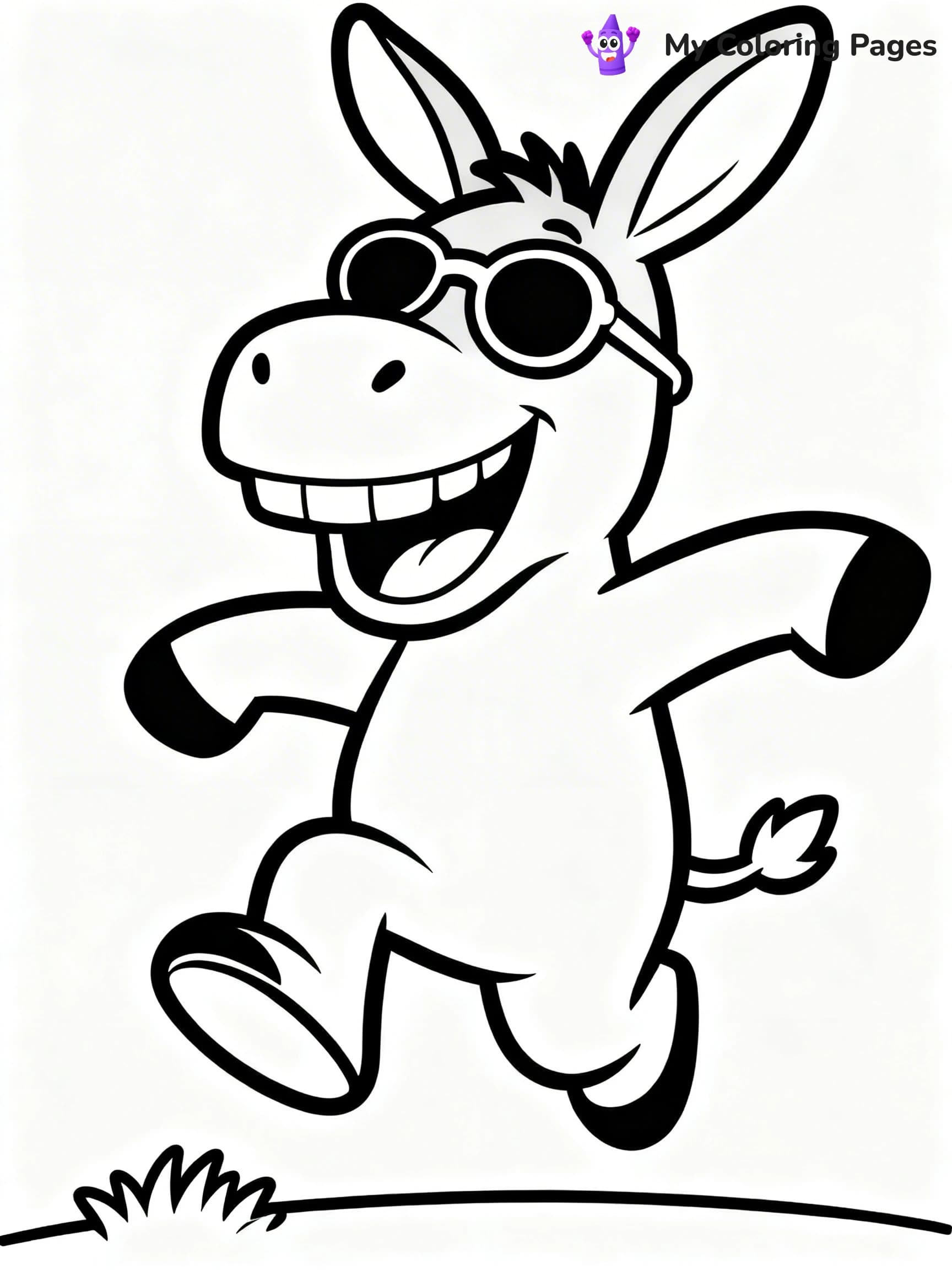 Donkey Coloring Pages - 3