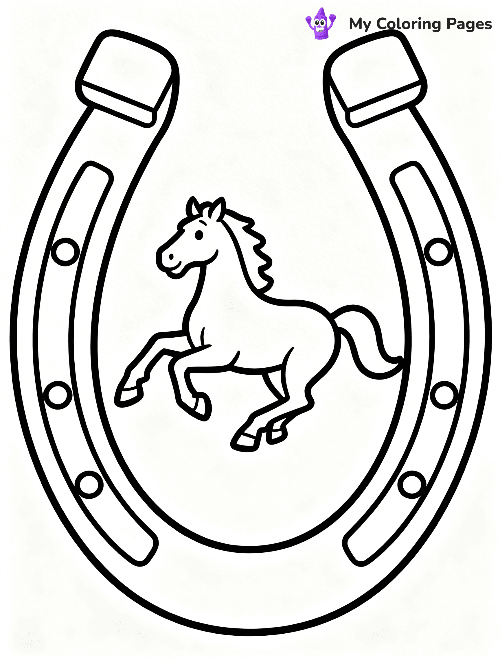 Horseshoe Coloring Pages - 8