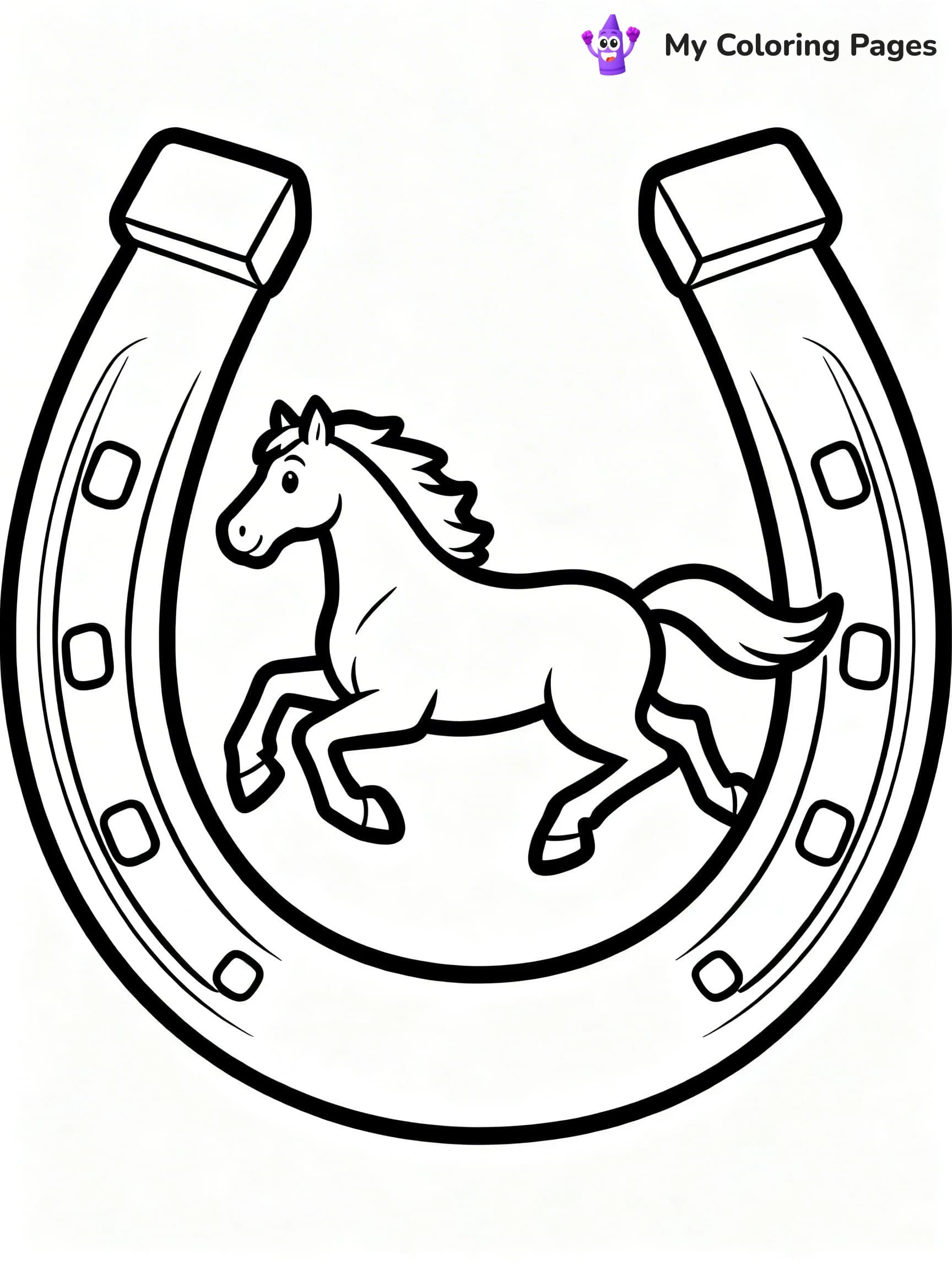 Horseshoe Coloring Pages - 7