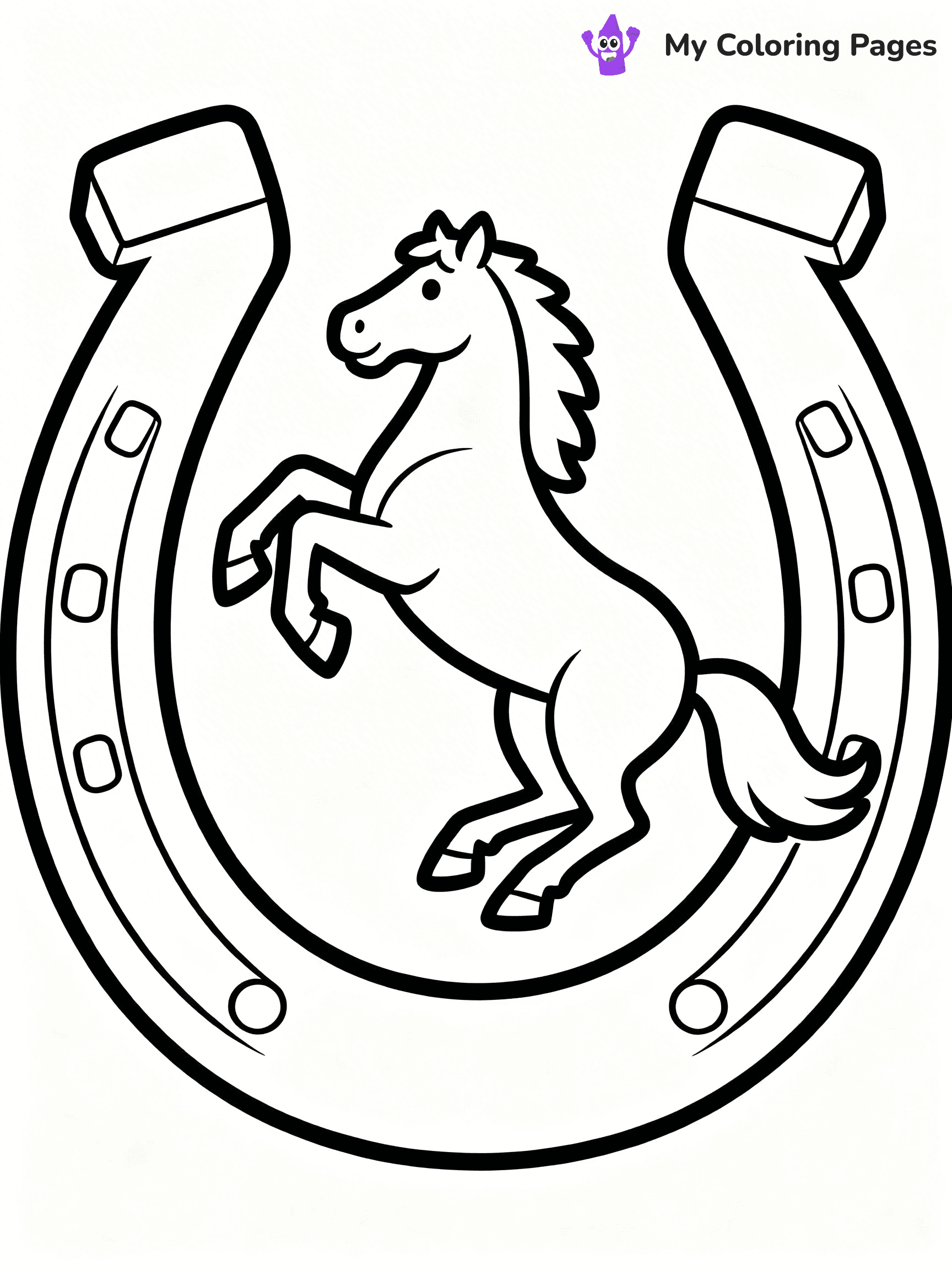 Horseshoe Coloring Pages - 6