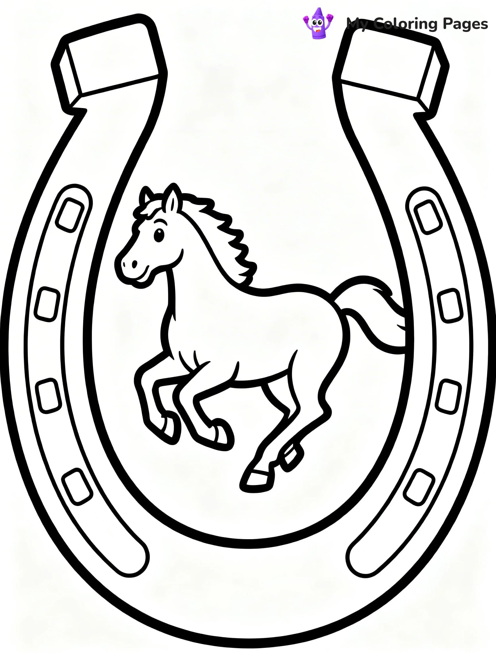 Horseshoe Coloring Pages - 5
