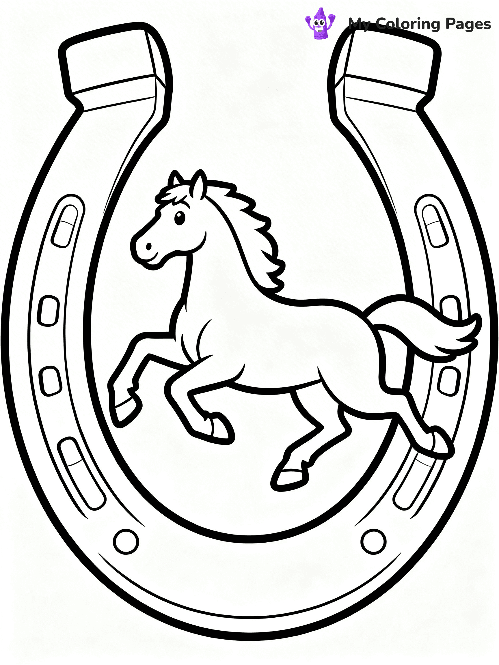 Horseshoe Coloring Pages - 4