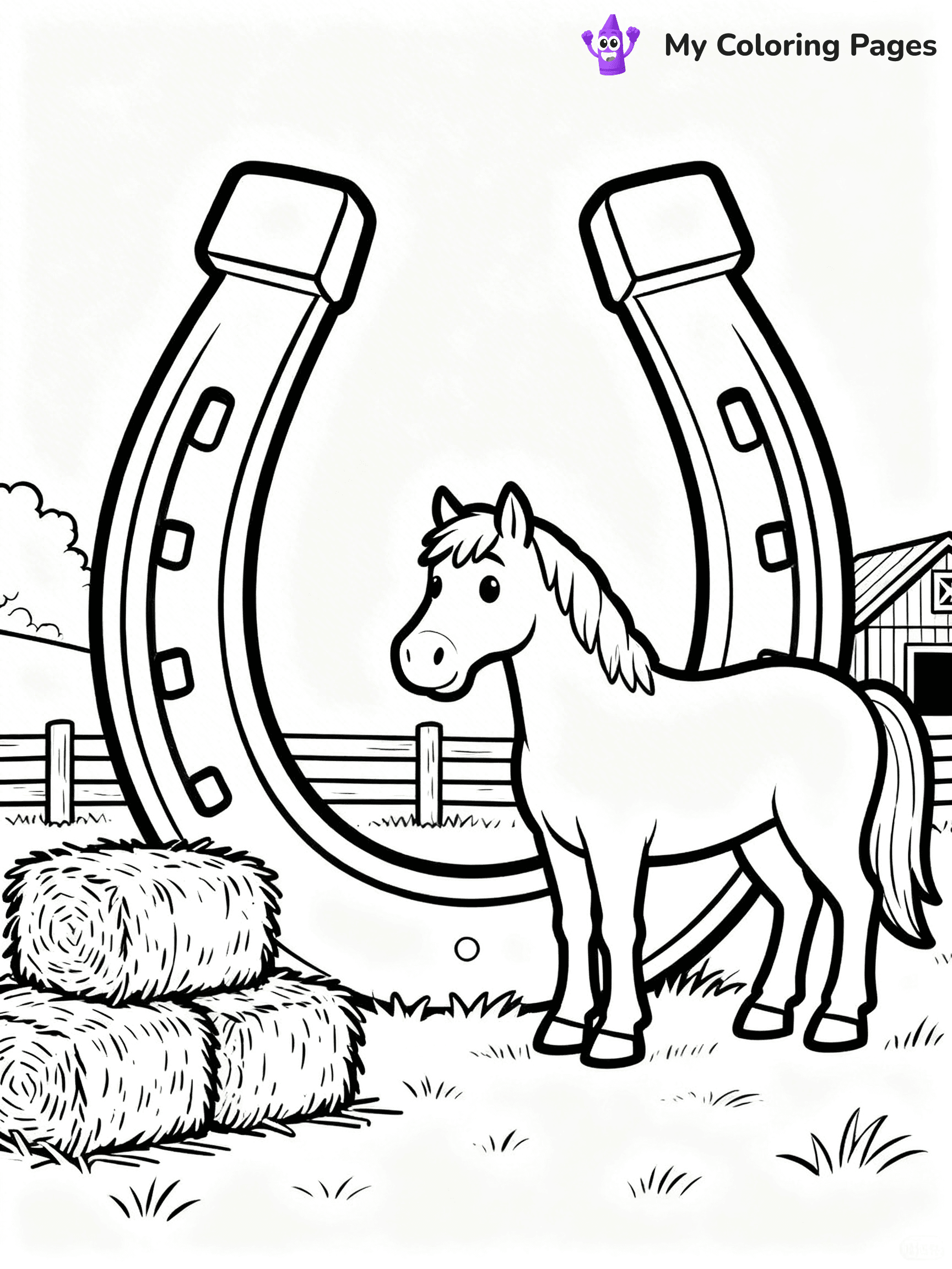 Horseshoe Coloring Pages - 3