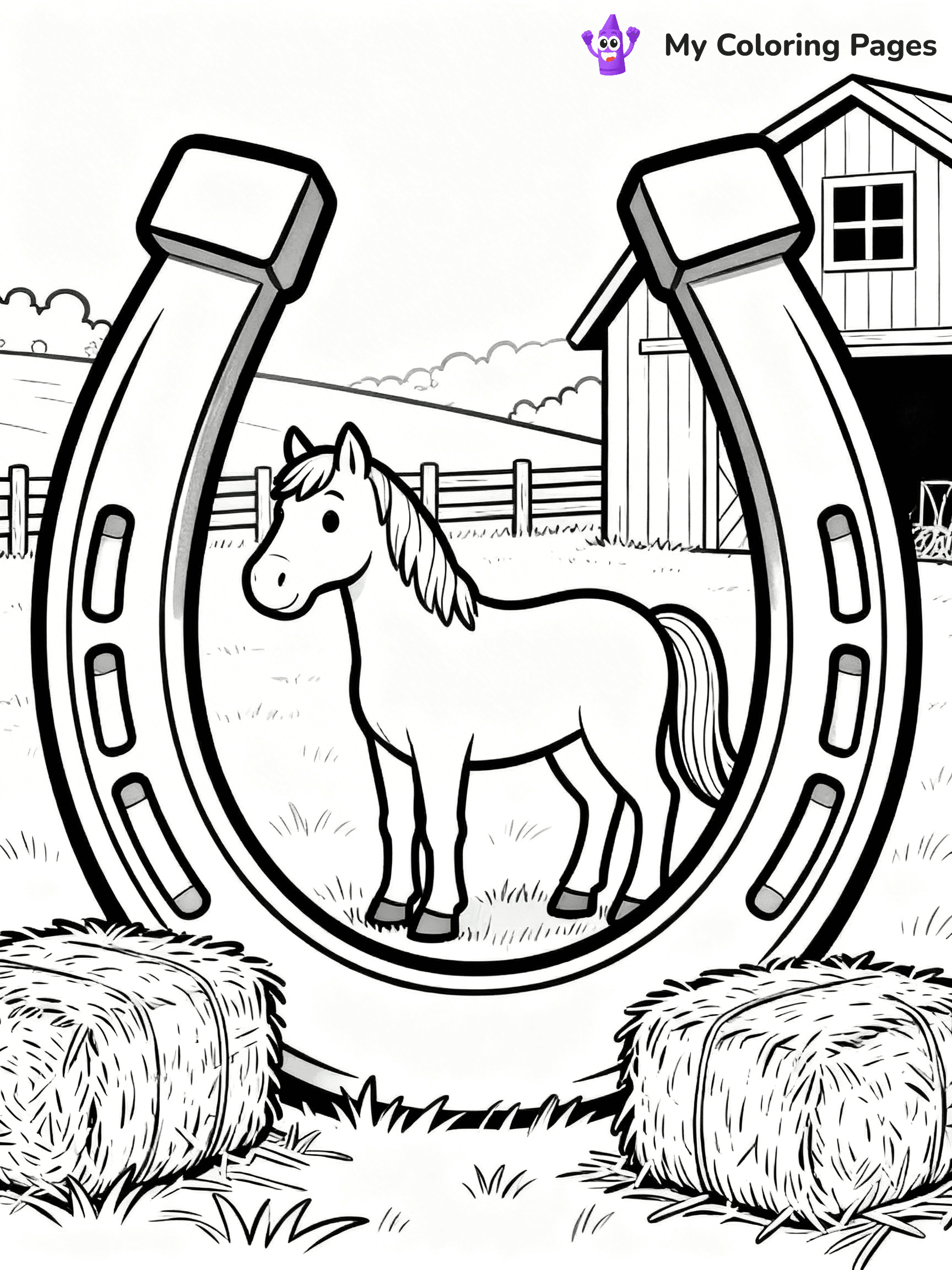 Horseshoe Coloring Pages - 2